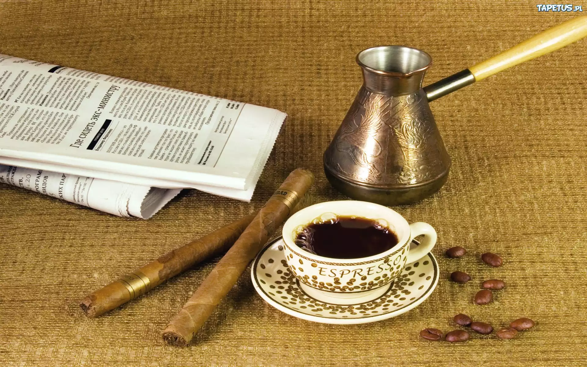 Kawa, Cygaro, Gazeta