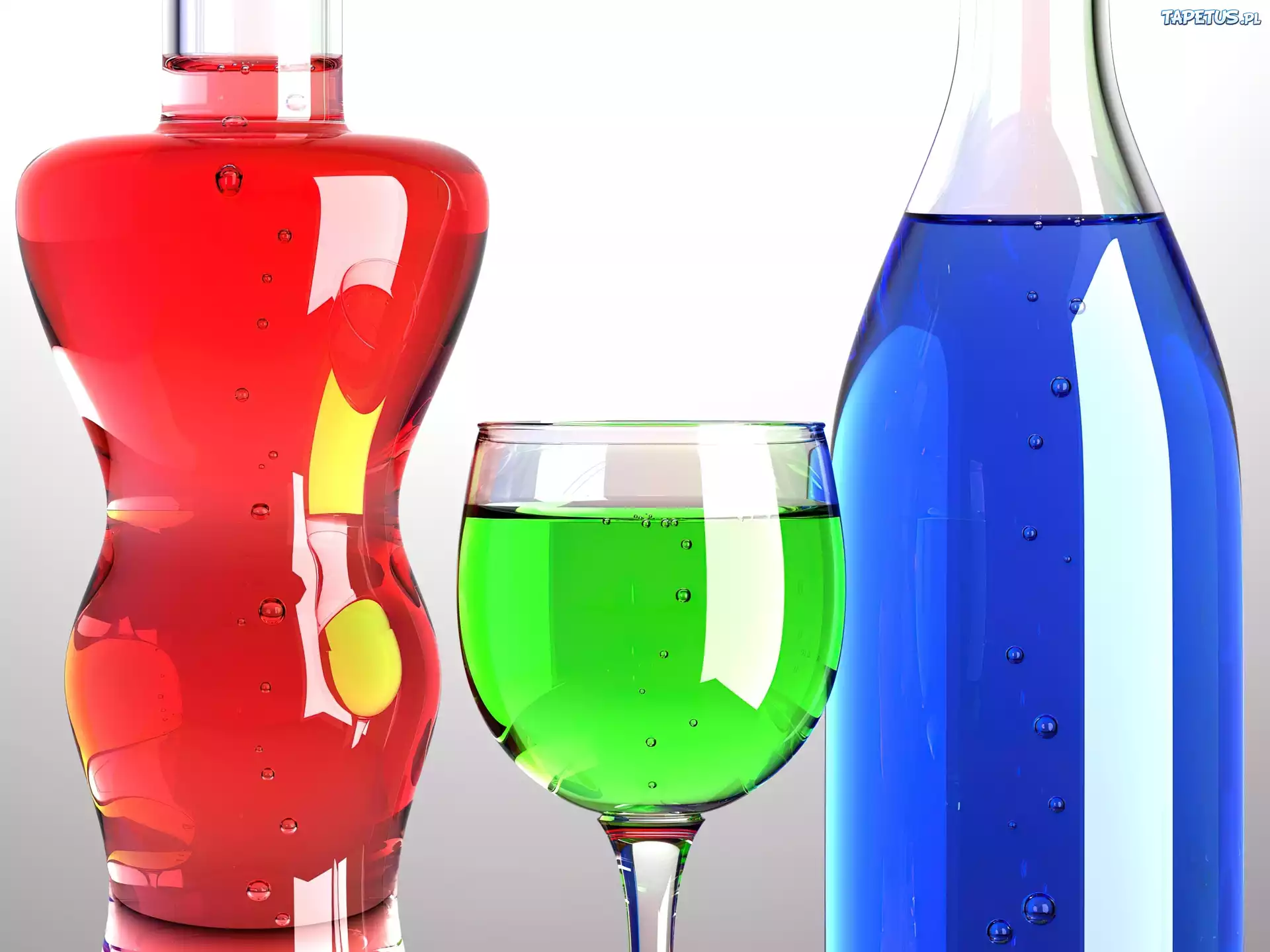 Drinki, Butelki, Lampka