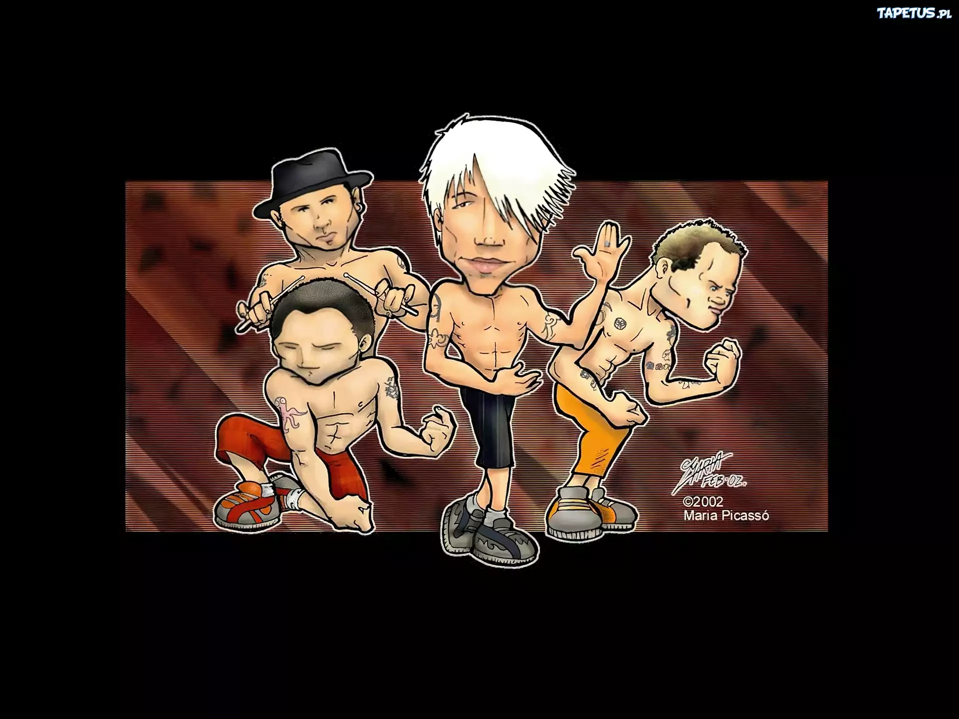 Red Hot Chili Peppers,golasy, rysunkowe ludziki