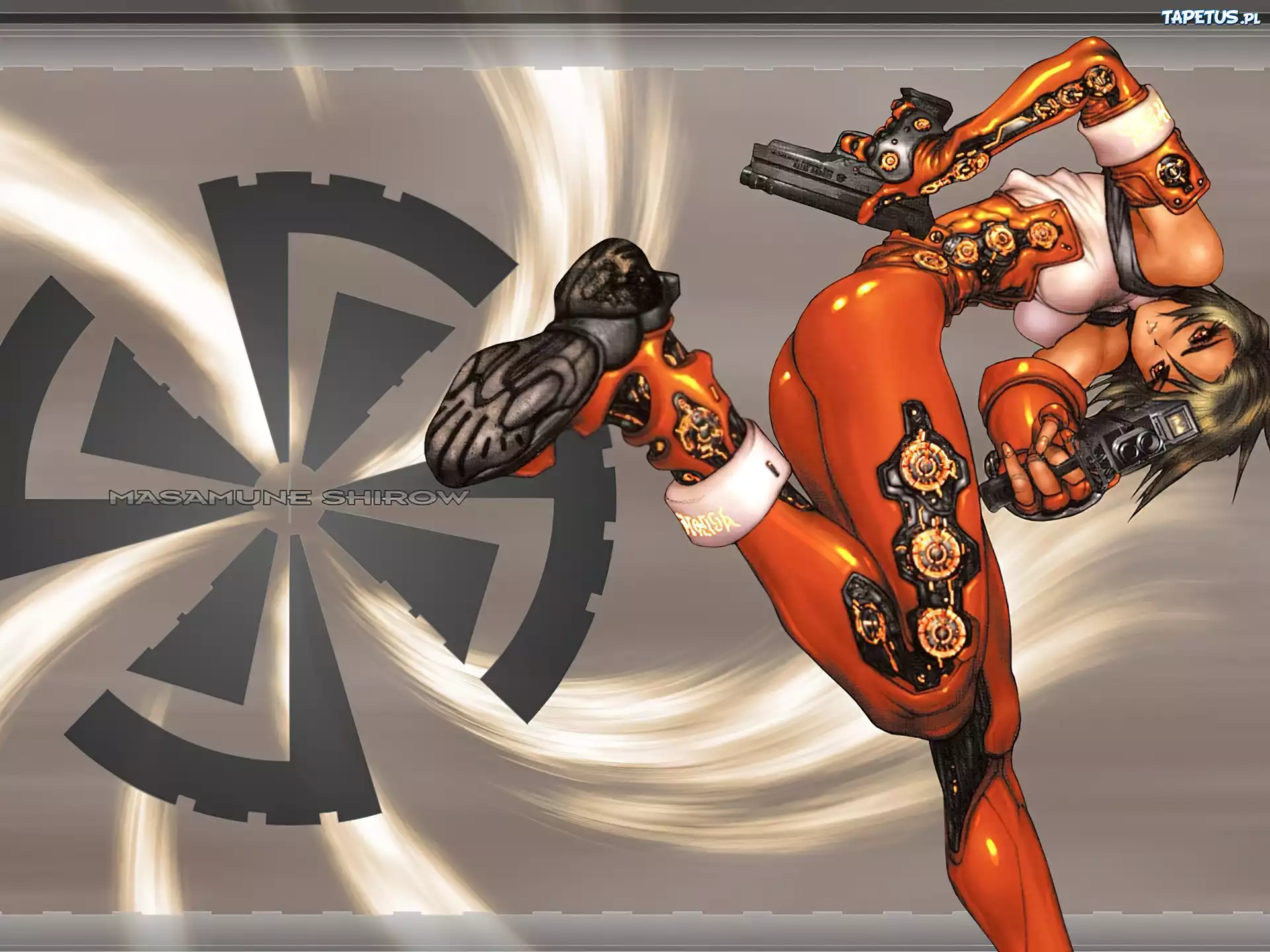 Masamune Shirow, postać, pistolety