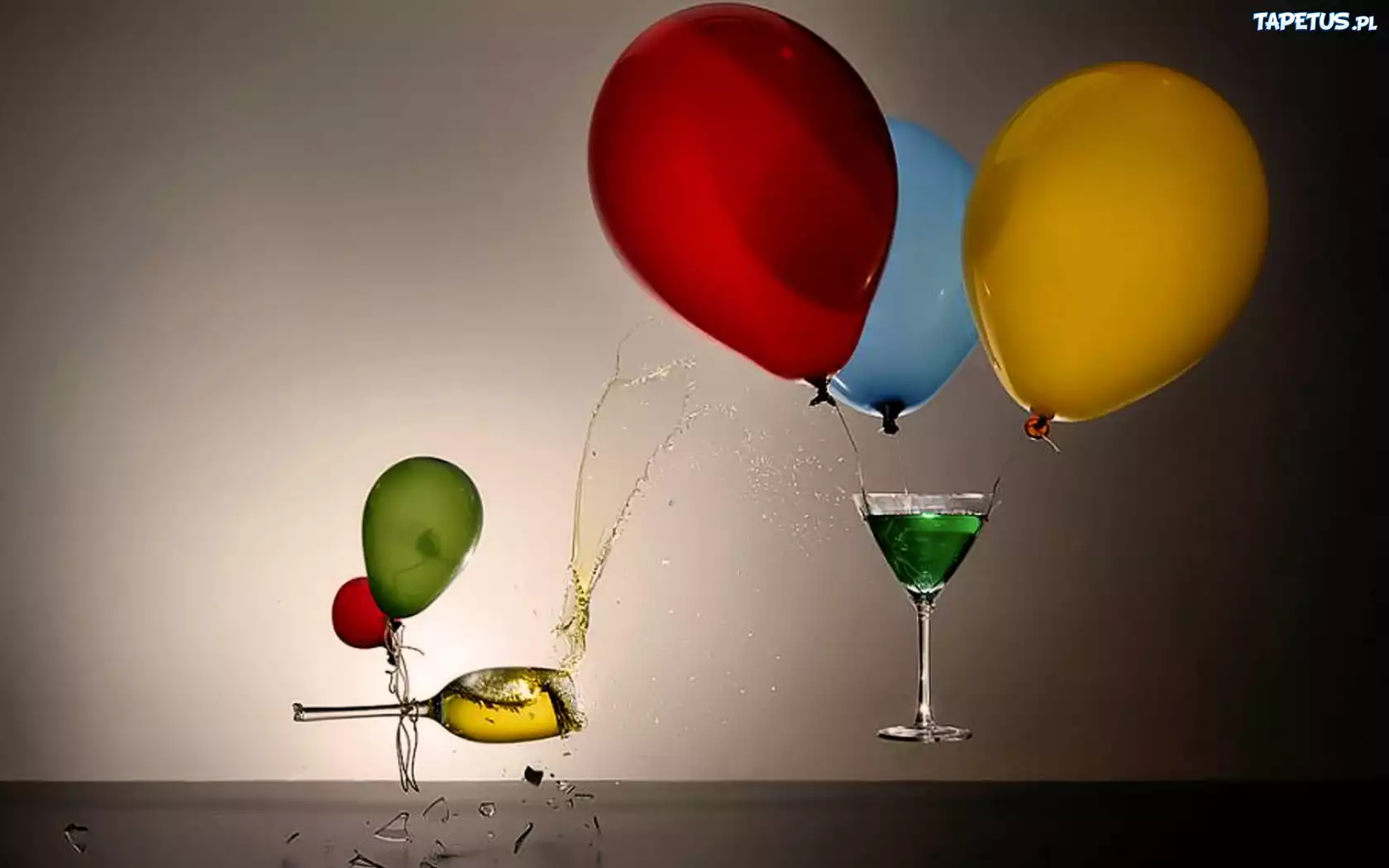 Balony, Kieliszki, Napoje