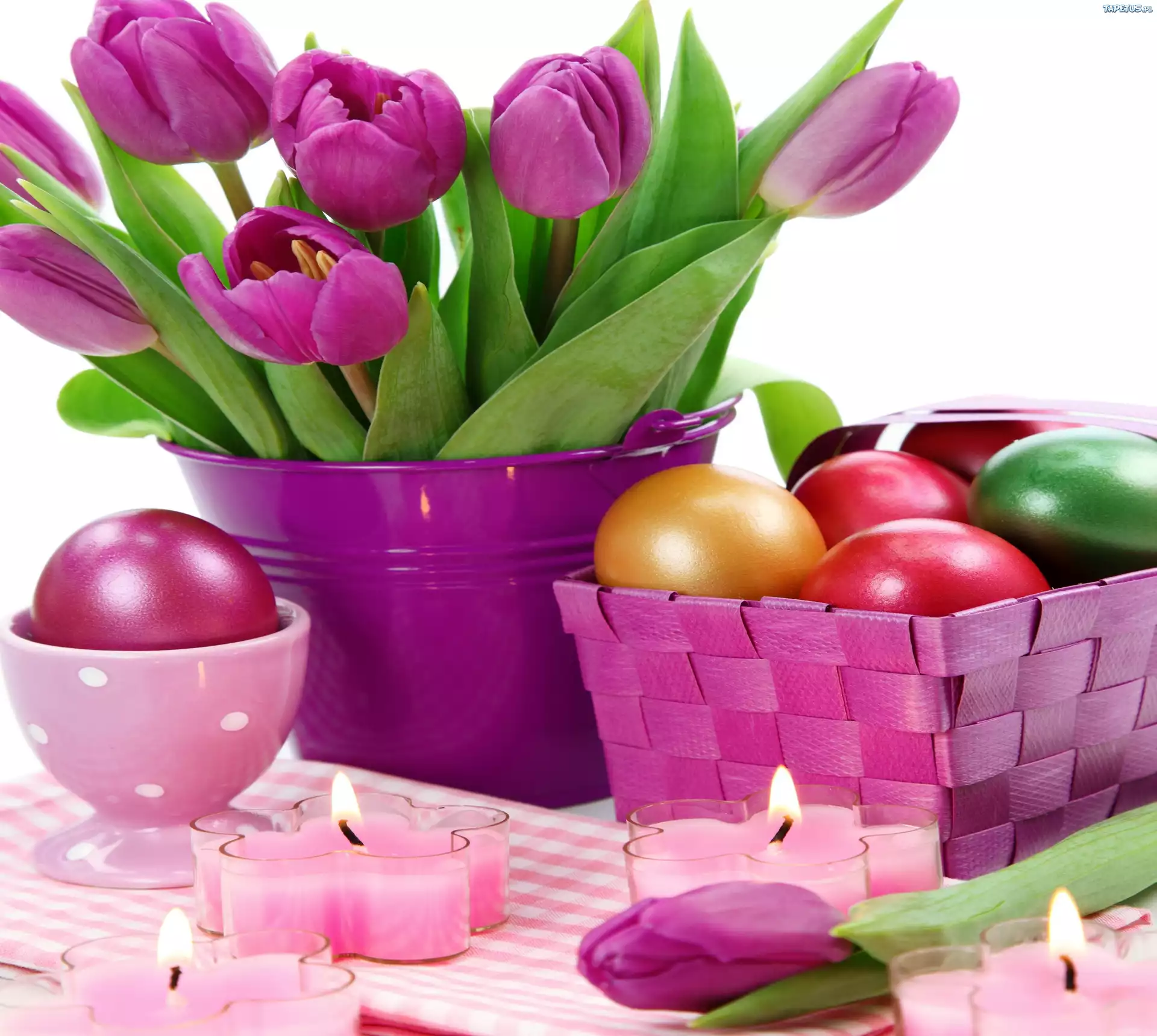 Tulipany, Wiaderko, Świece