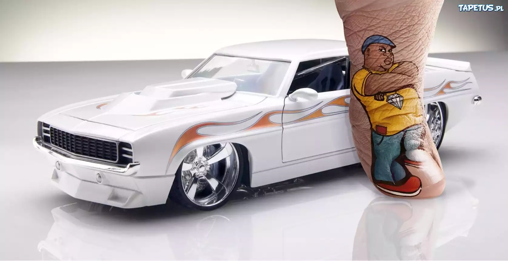Bodypainting, Samochód, Gangster