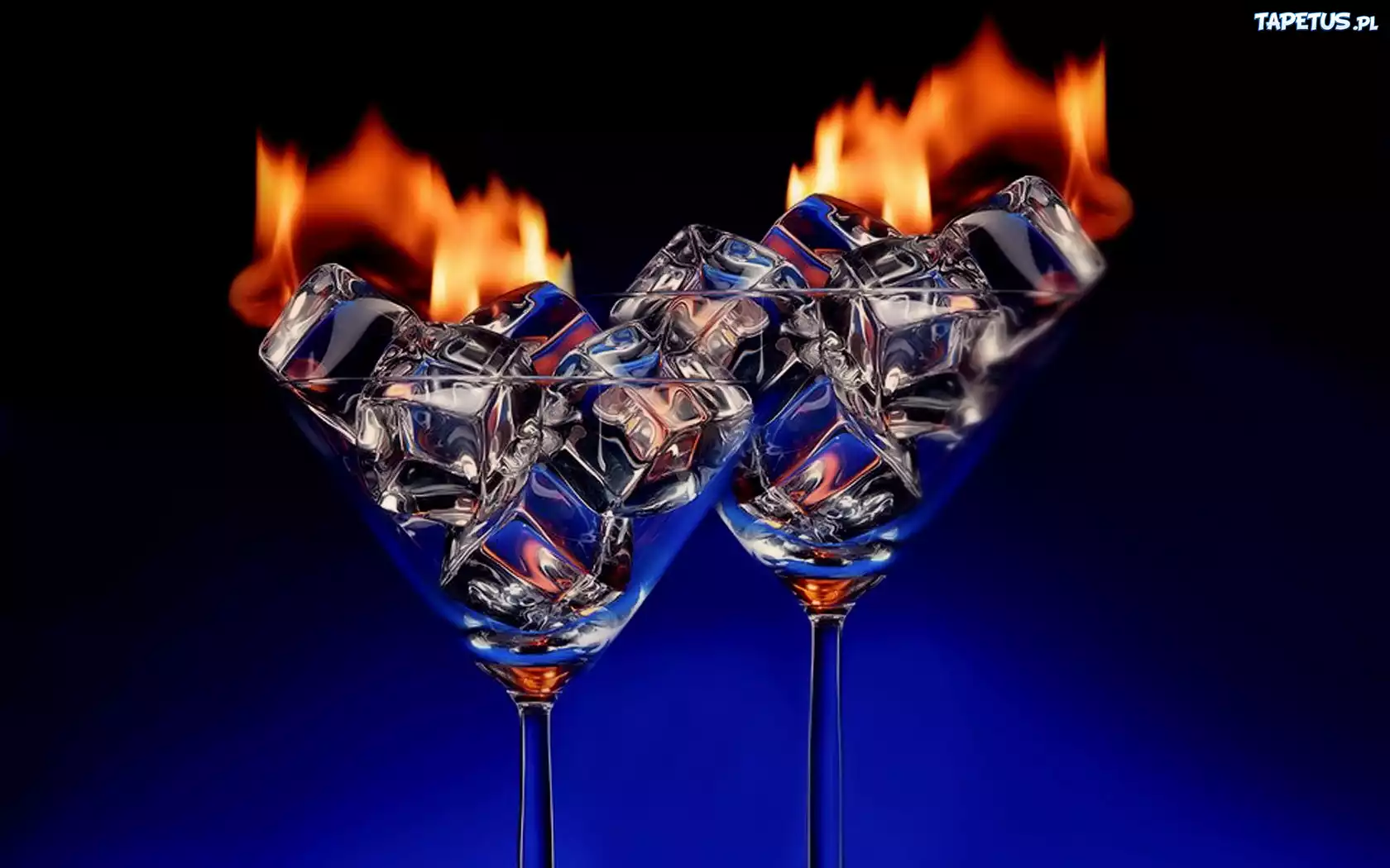Drinki, Lód, Ogień