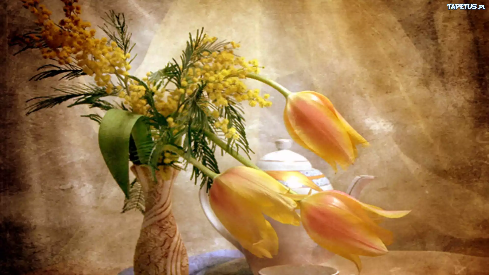 Tulipany, Wazon, Dzbanek