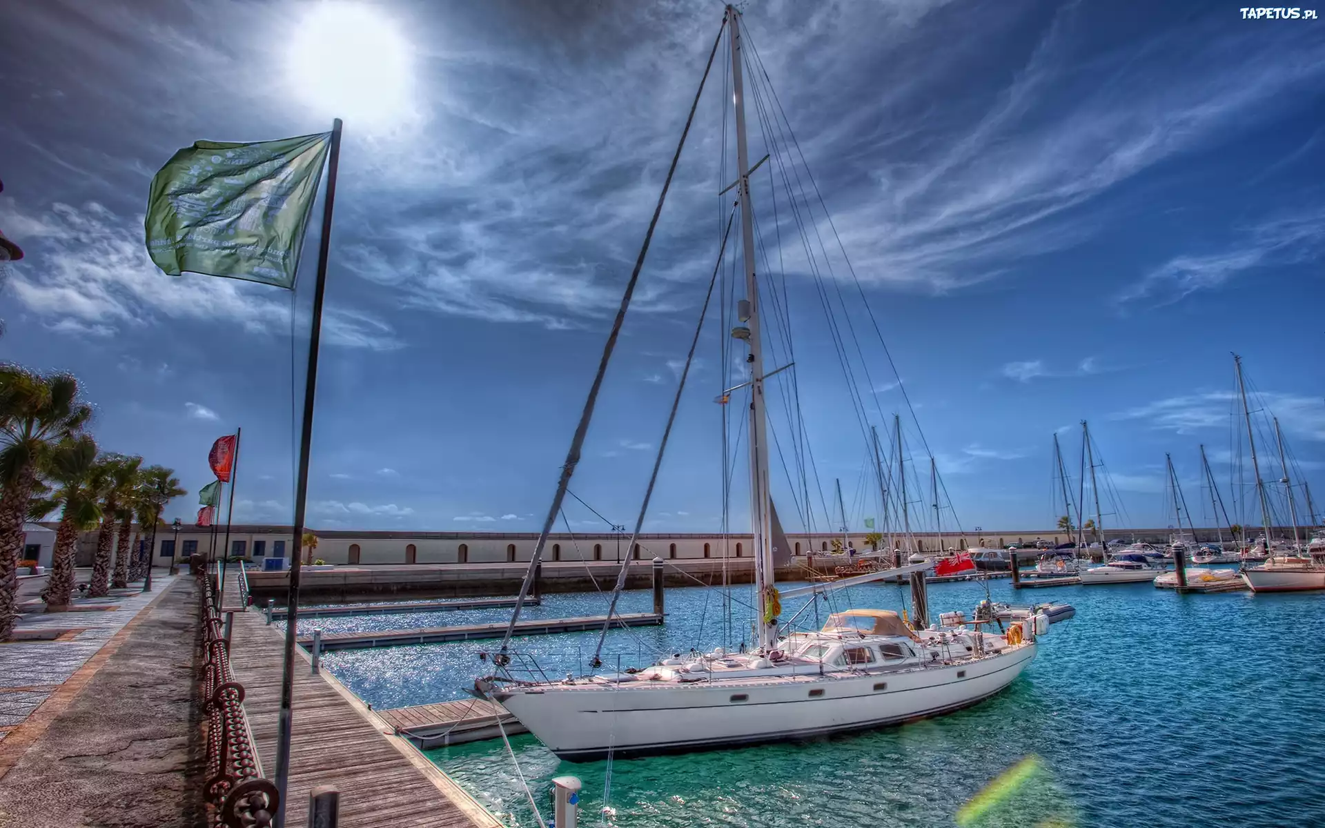 Żaglówki, Port, Woda