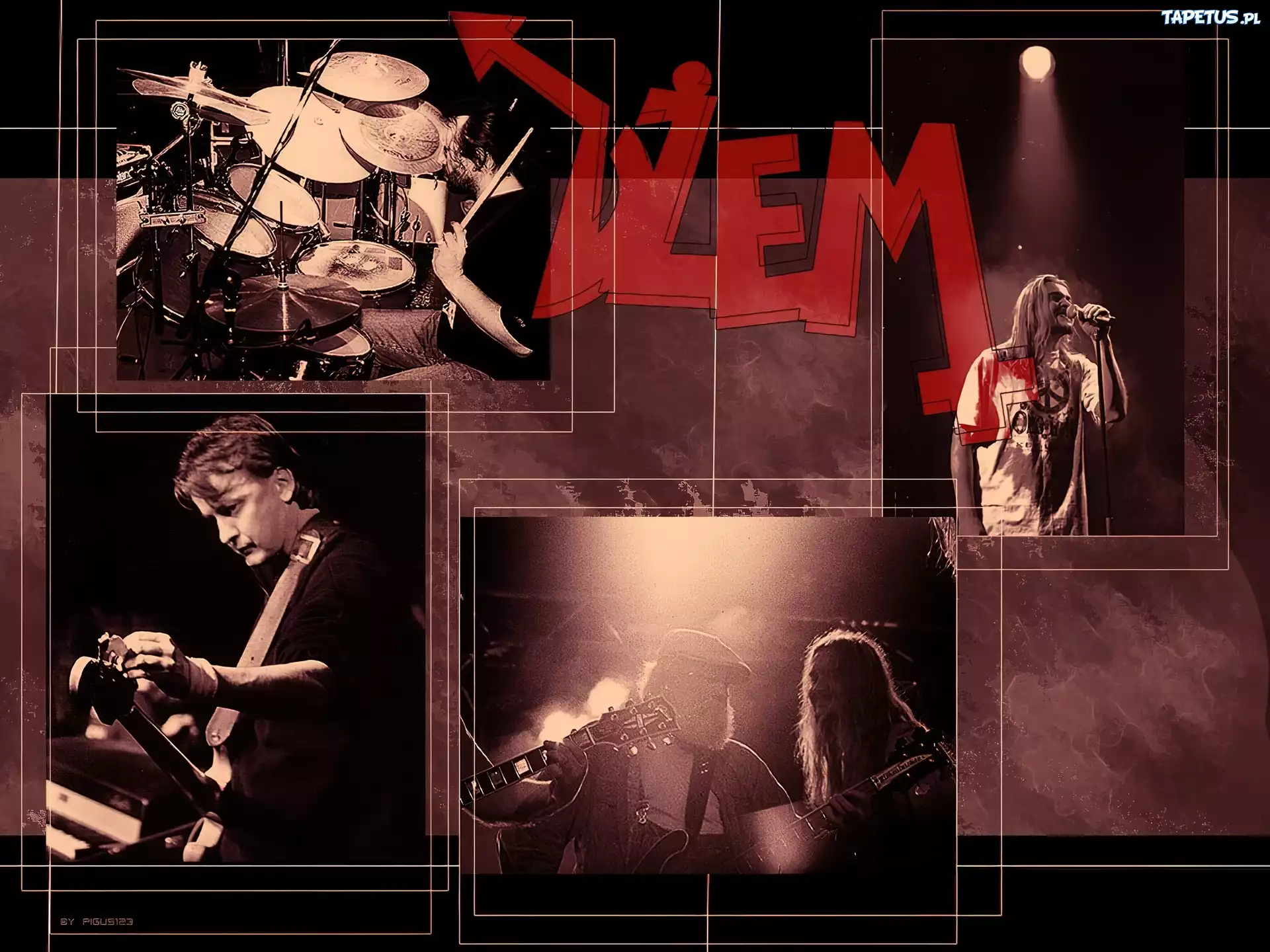 Dżem,perkusja, gitara , człowiek