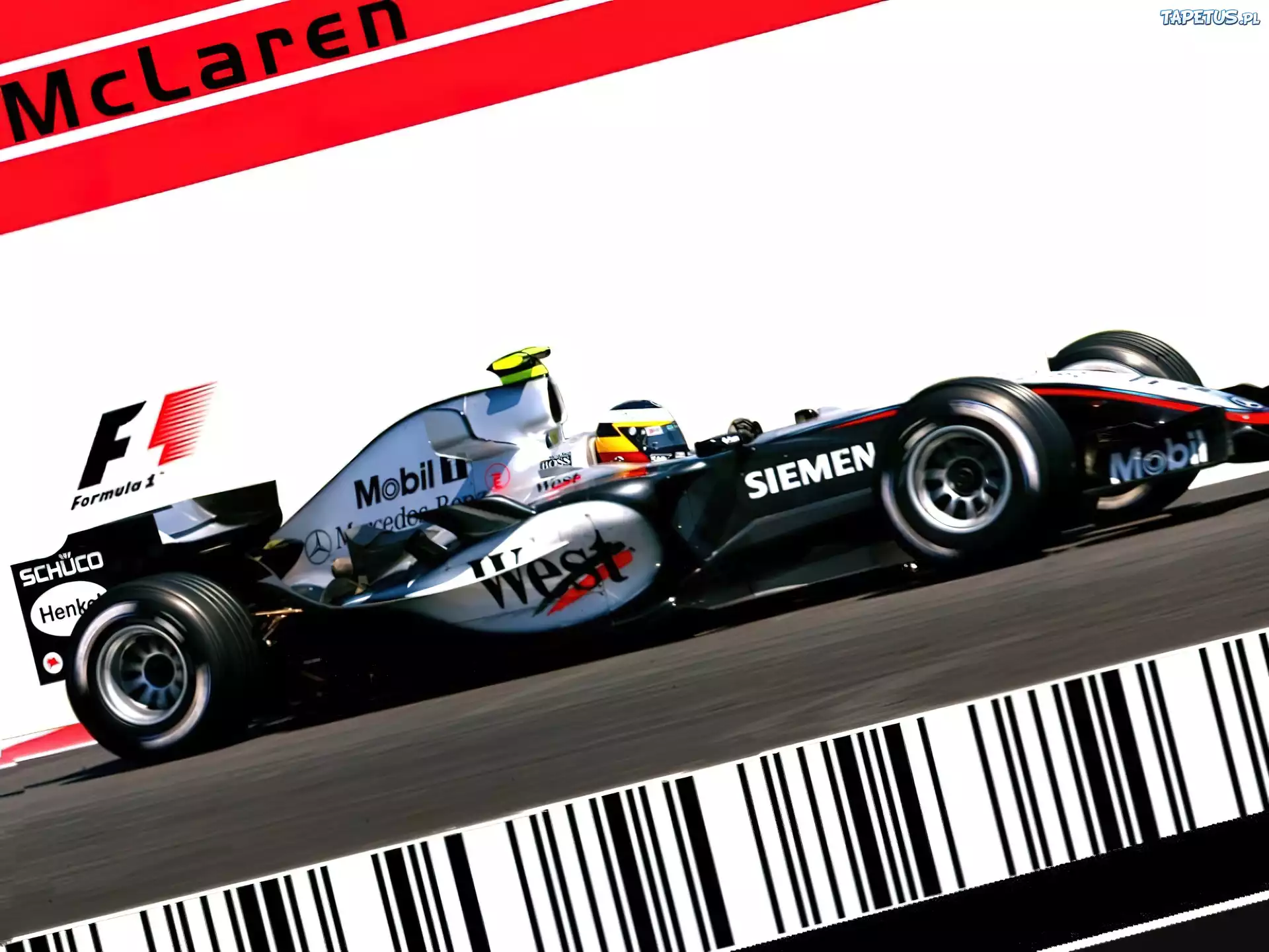 Formuła 1,bolid,opony, kask , koła, spojler,McLaren