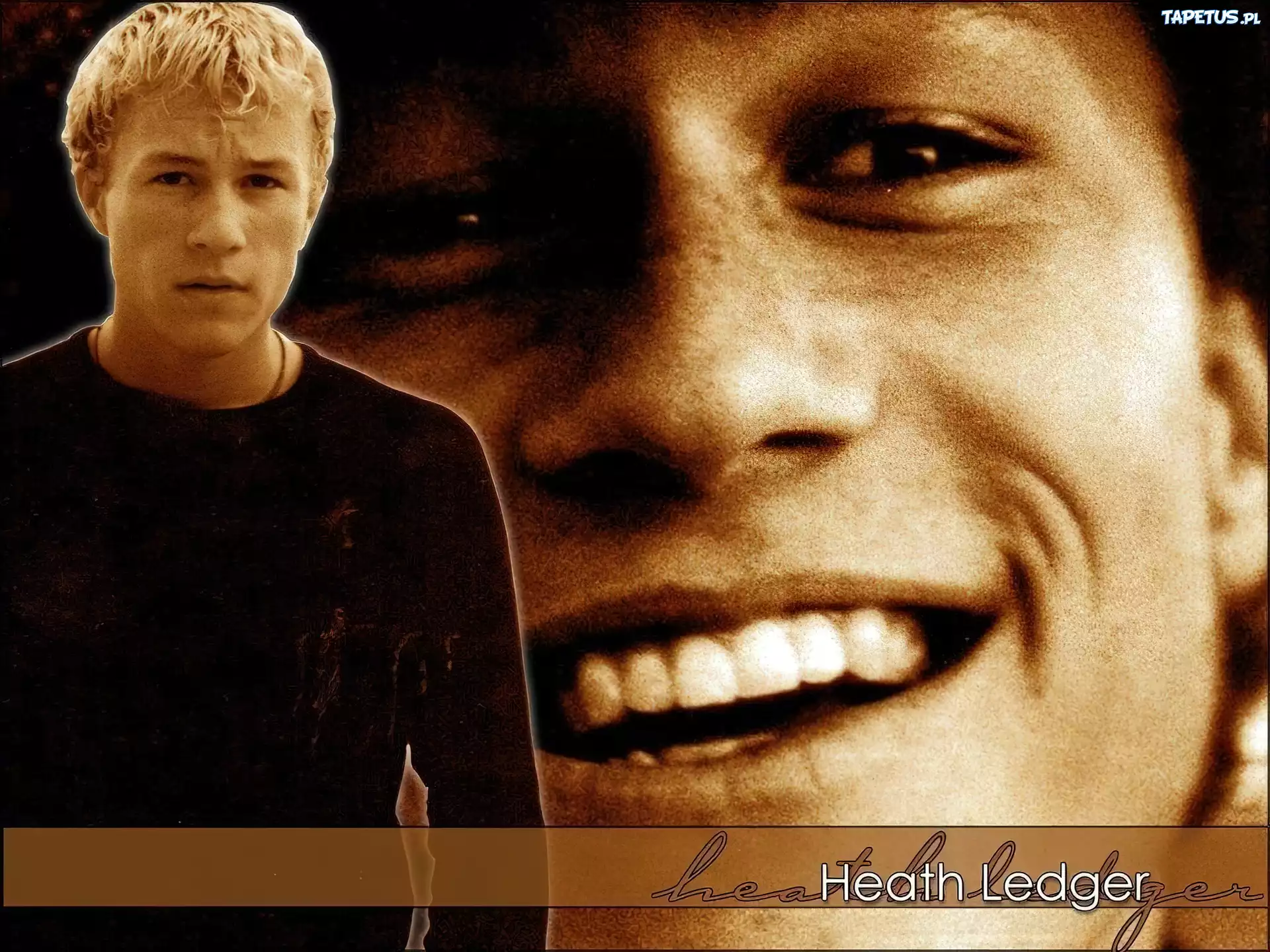 Heath Ledger,białe zęby, uśmiech