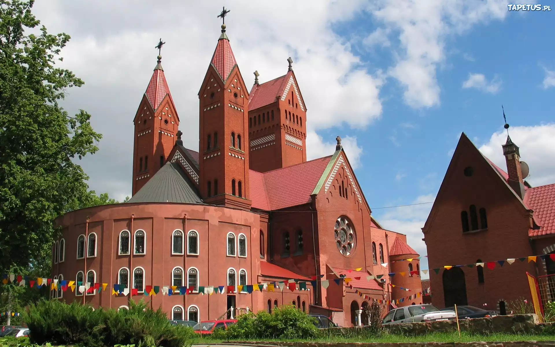 Kościół, Czerwona, Cegła, Mińsk