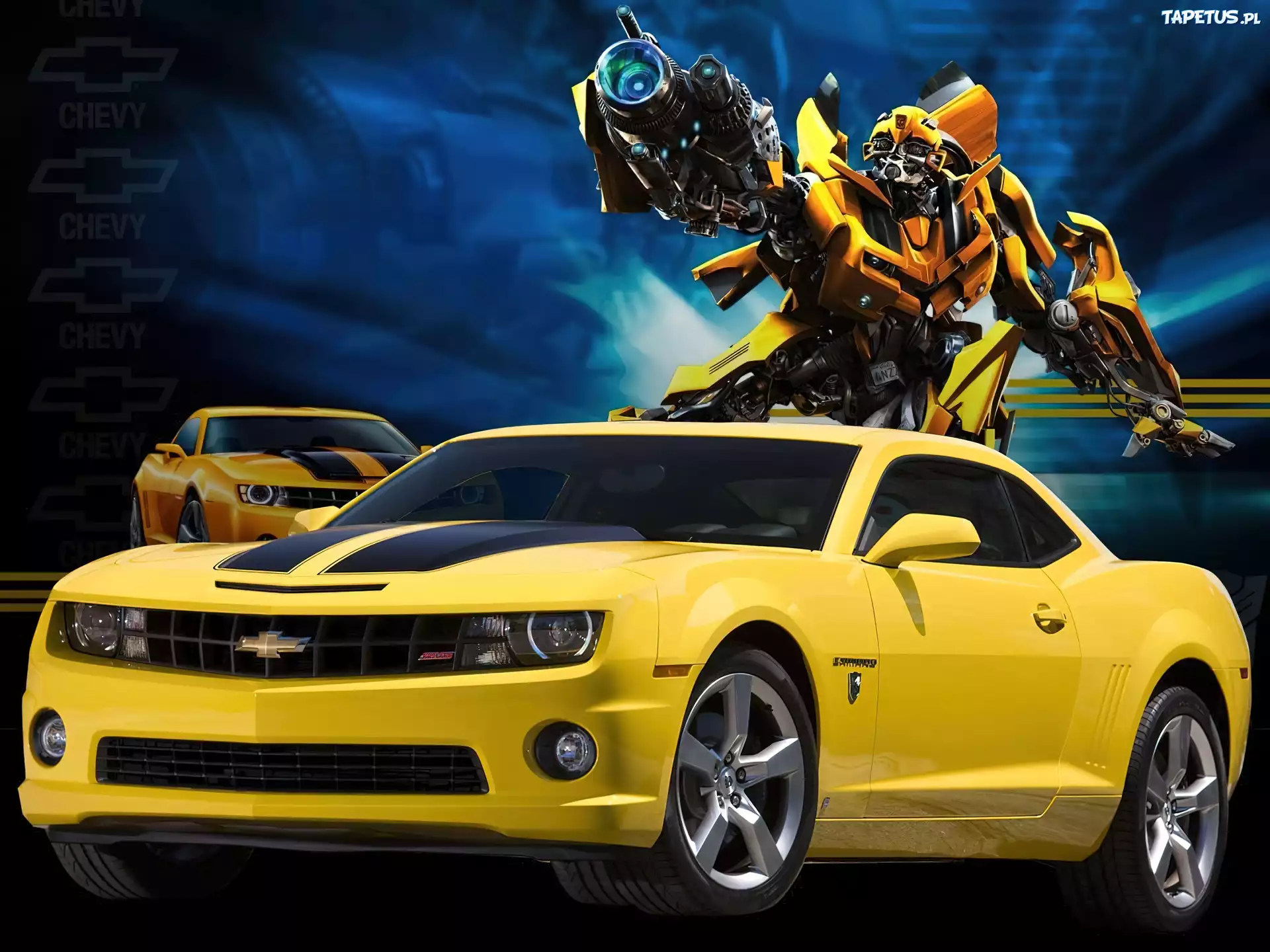 Transformers, Żółty, Chevrolet, Camaro