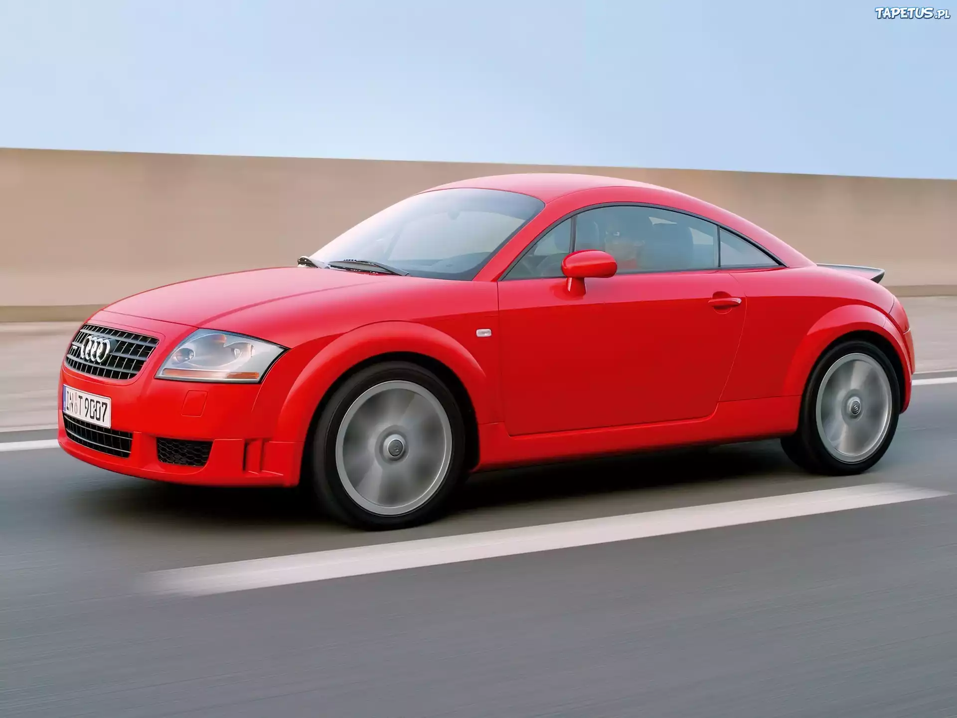 Czerwone, Audi TT, Pustynia