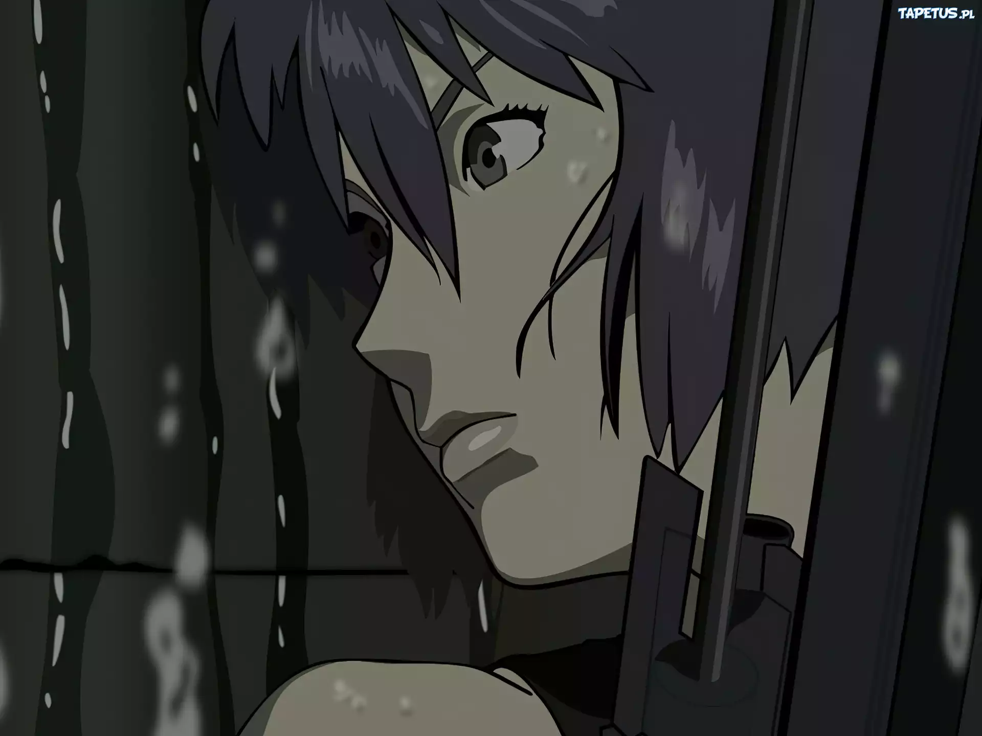 Ghost In The Shell, osoba, broń, twarz
