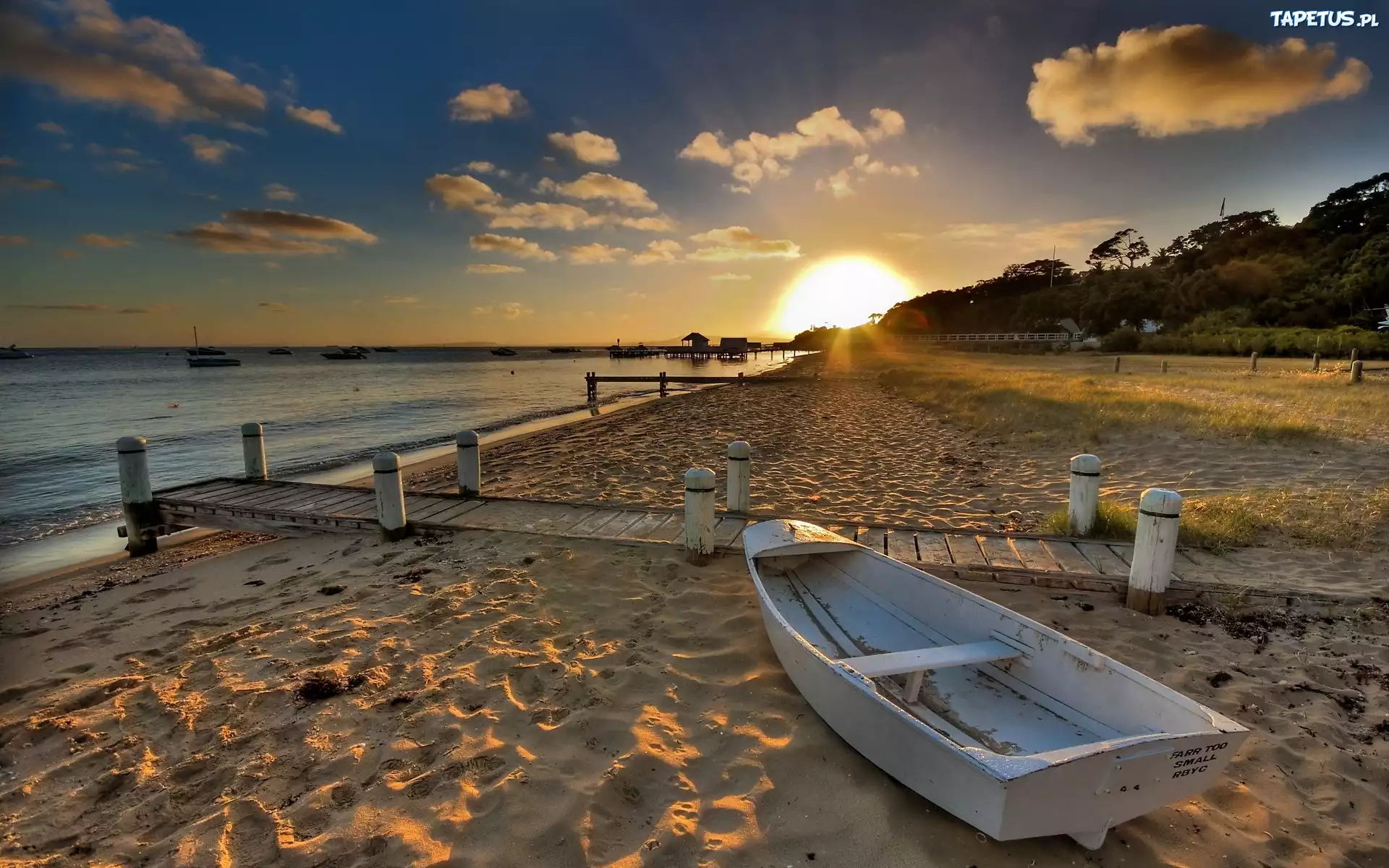 Plaża, Morze, Łódka
