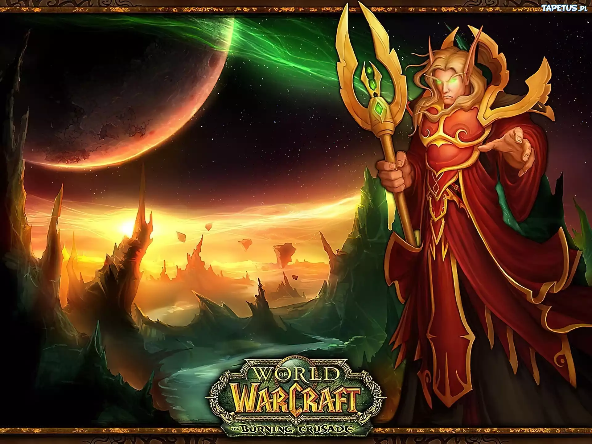 mężczyzna, fantasy, elf, World Of Warcraft The Burning Crusade