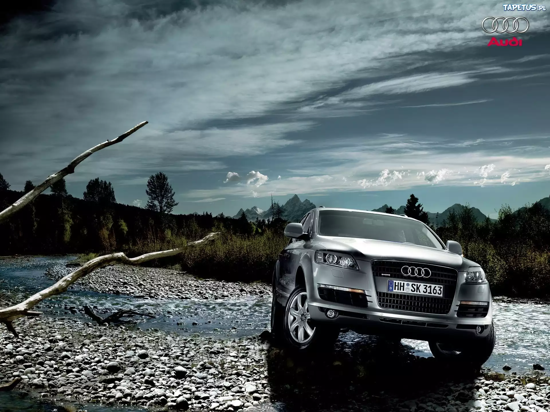 Srebrne, Audi Q7, Rzeczka