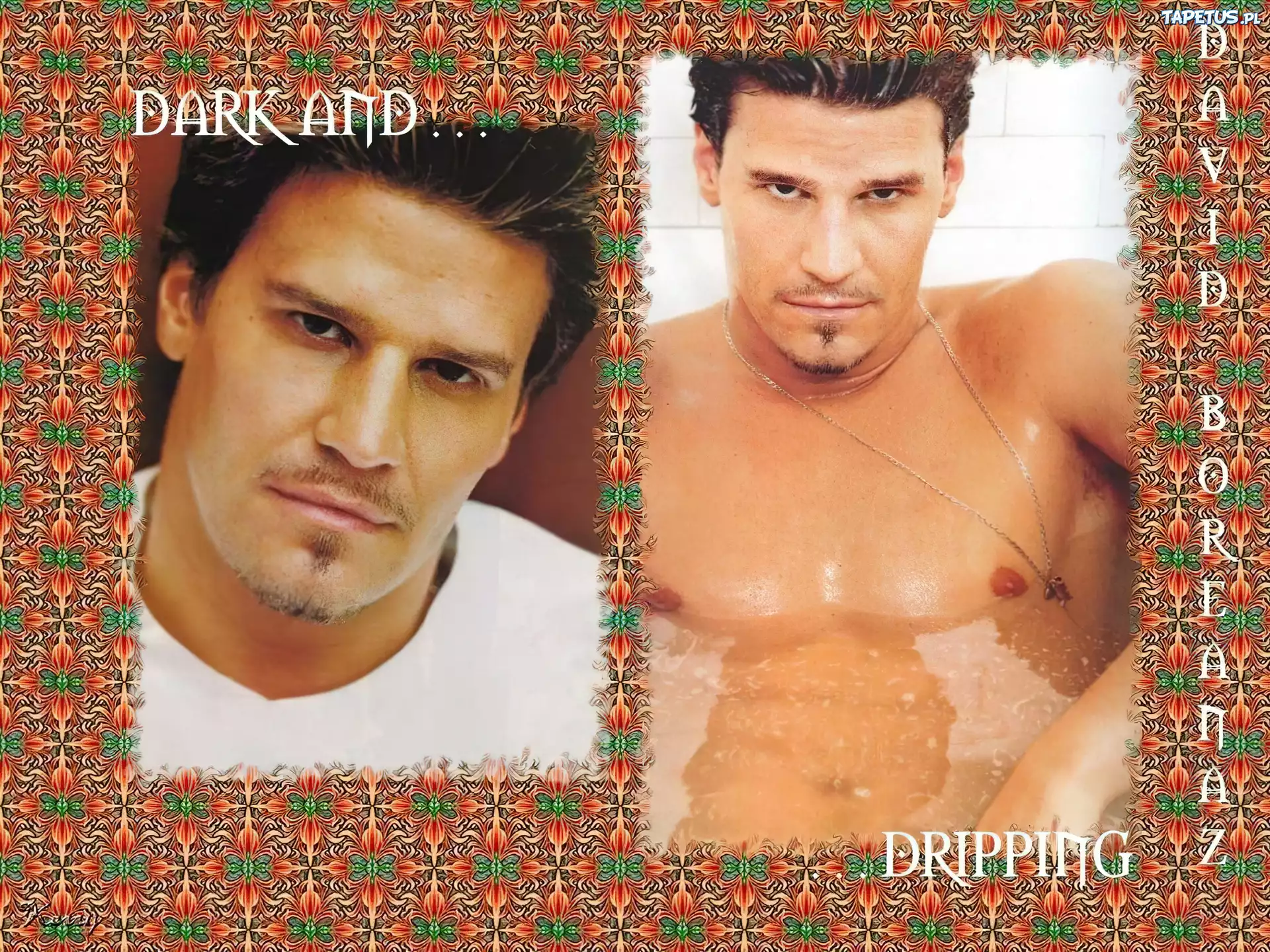 David Boreanaz,srebrny łańcuszek