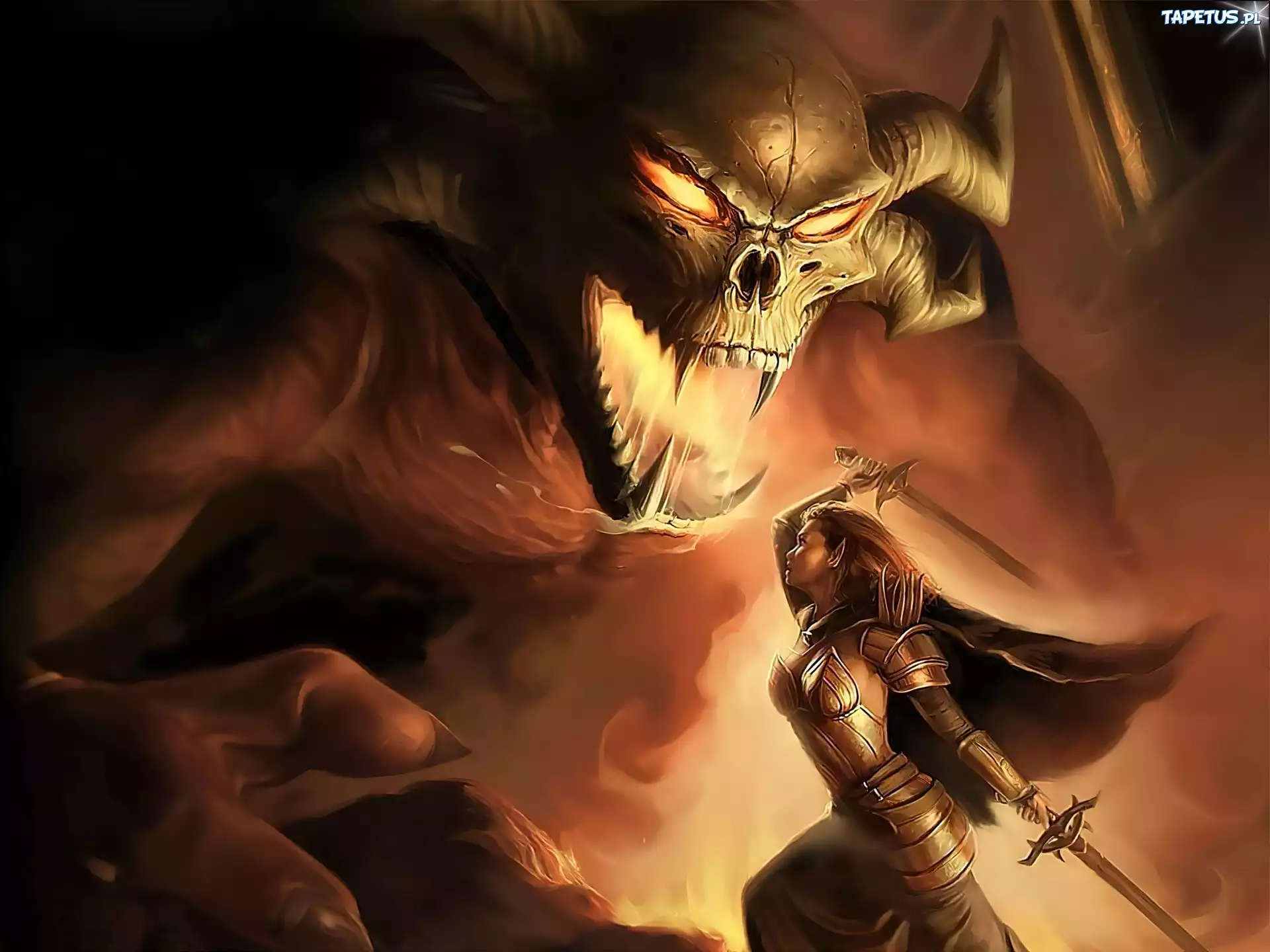 Walka, Demon, Kobieta