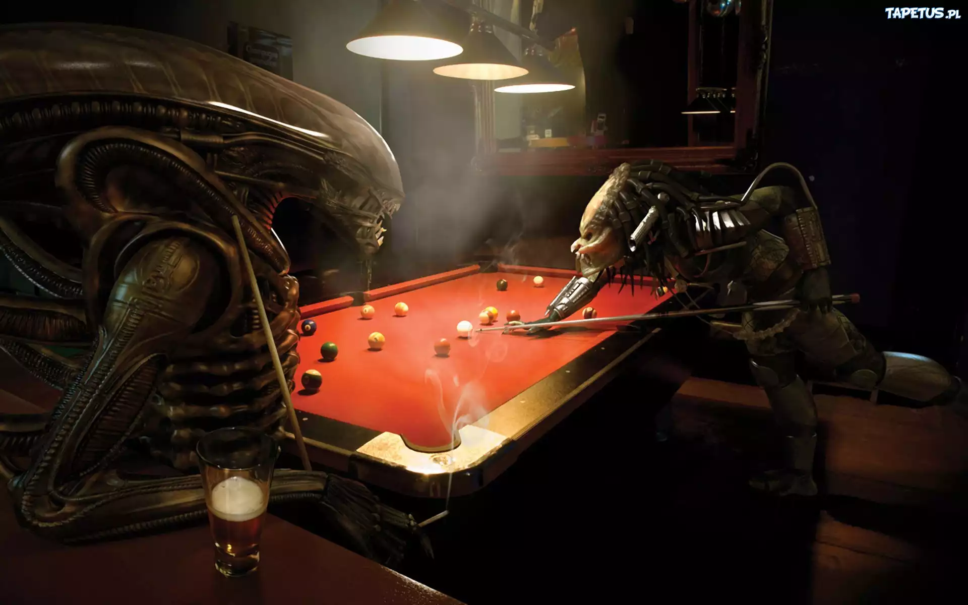 Predator, Obcy, Stół, Bilardowy