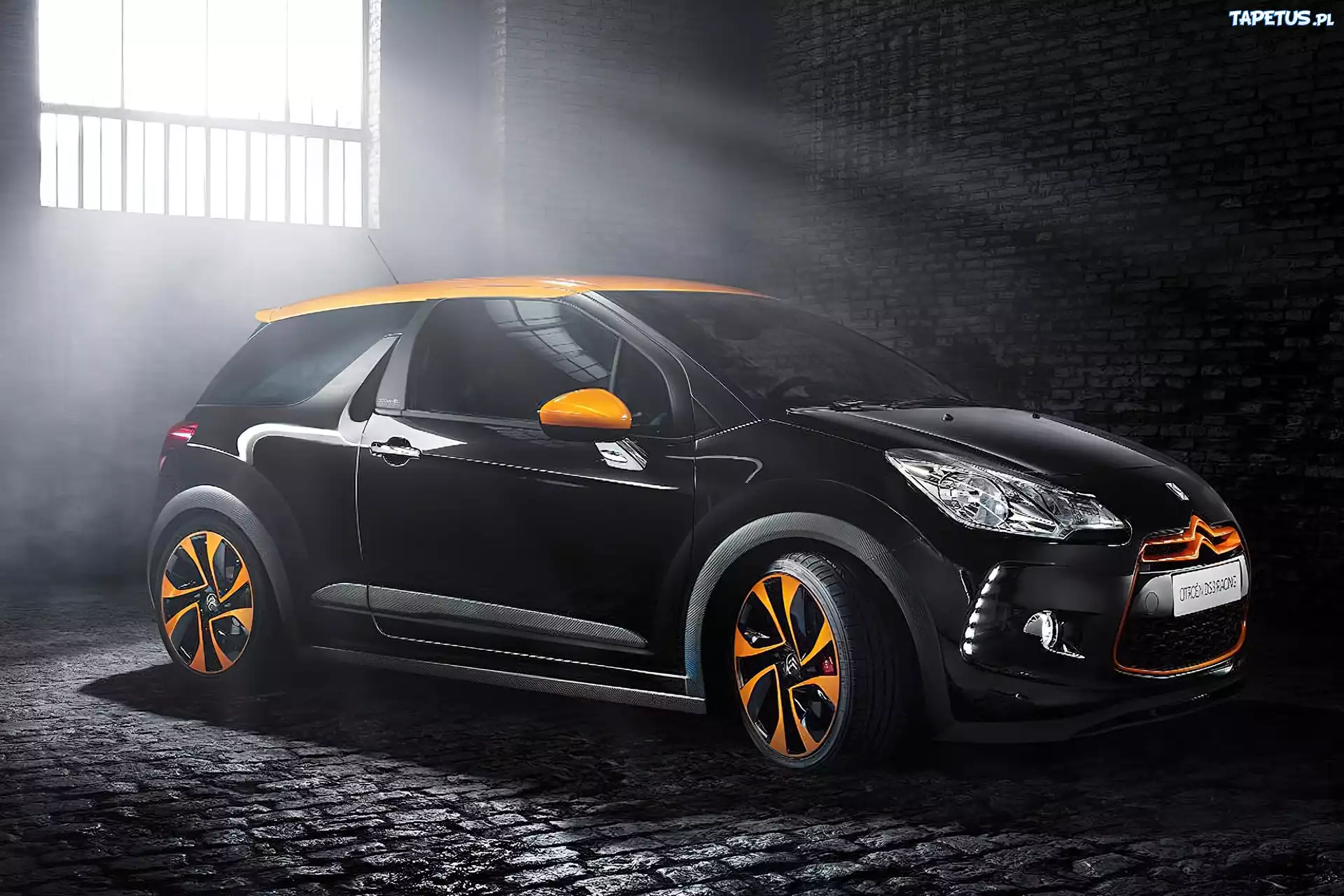 Czarny, Citroen DS3, Pomarańczowe, Dodatki