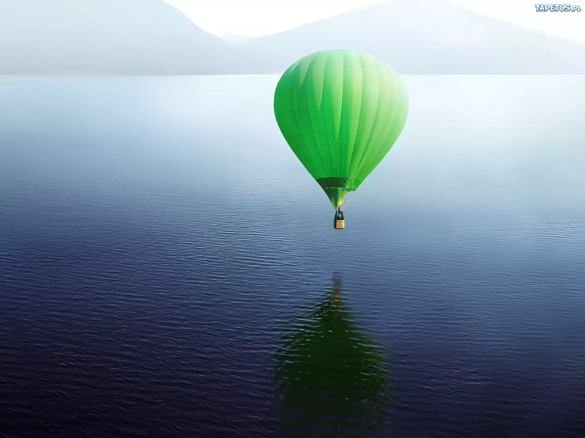 Zielony, Balon, Woda