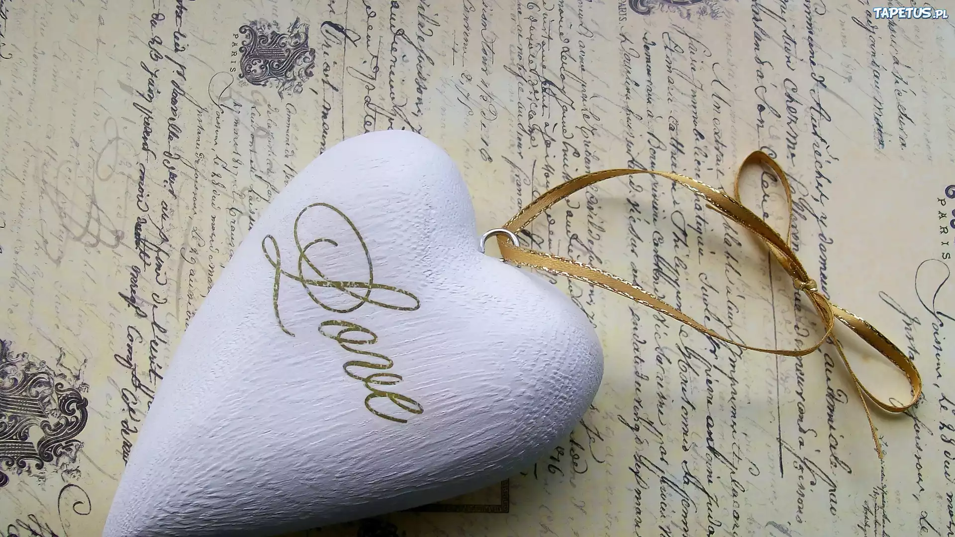 Serduszko, Napis, Love