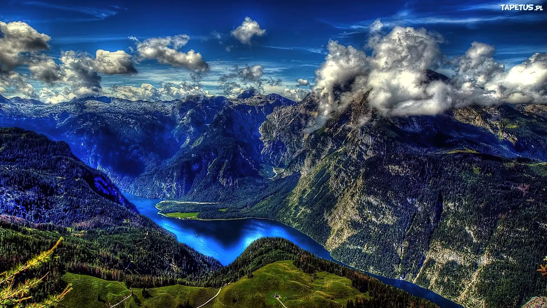 Łańcuch, Górski, Ciemne, Chmury, Jezioro