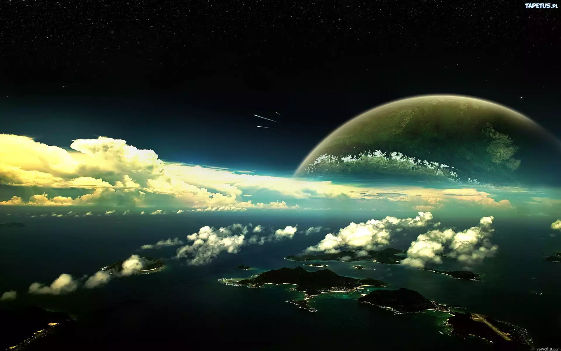 Planeta, Chmury, Wyspy