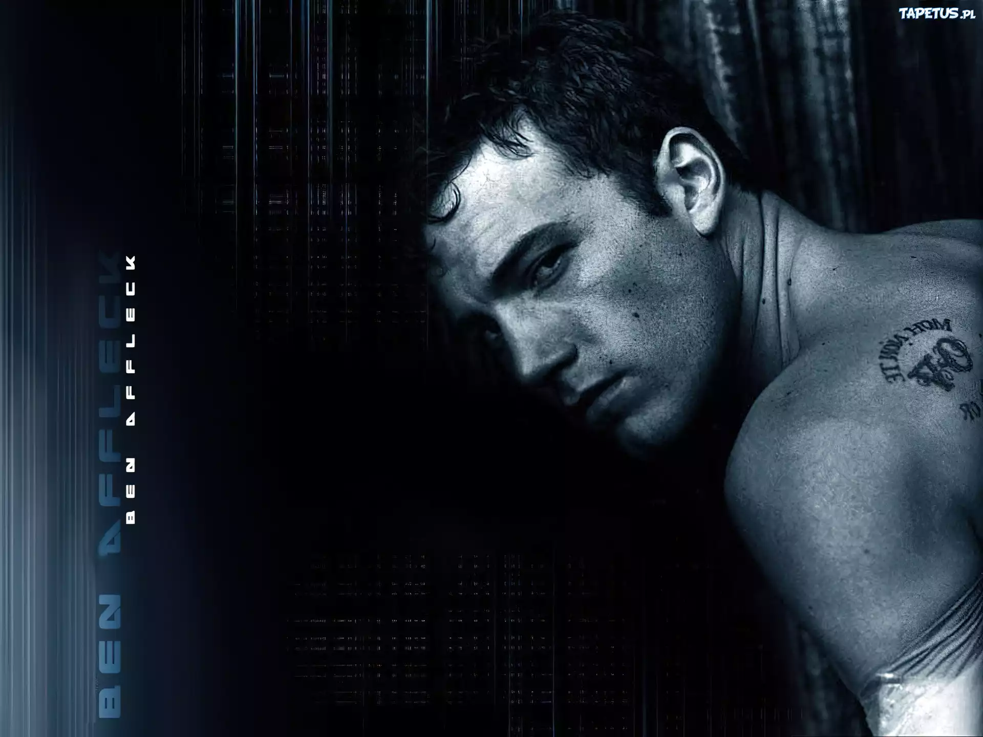 Ben Affleck,włosy, tatuaż