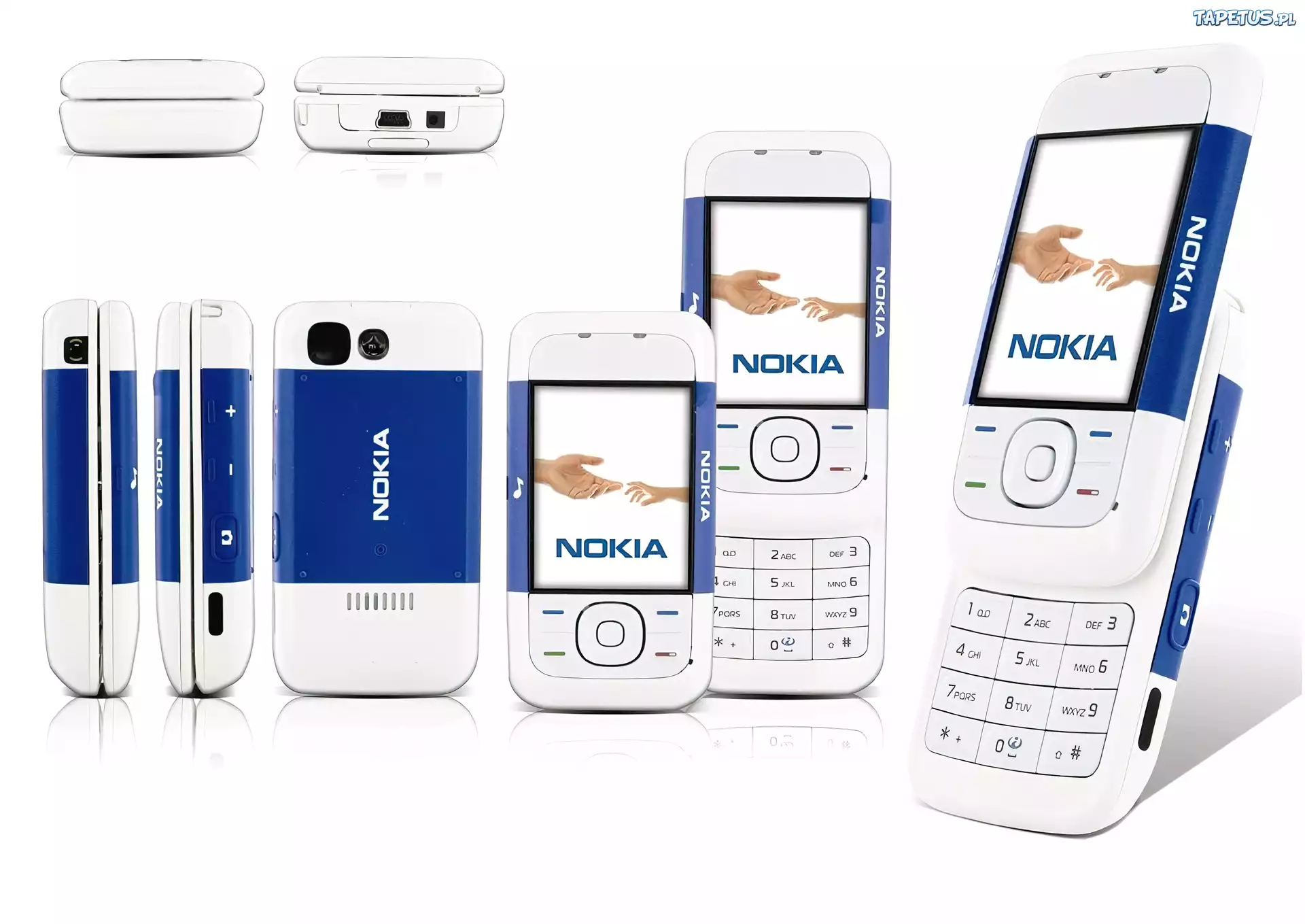 Nokia 5200, Niebieska, Biała