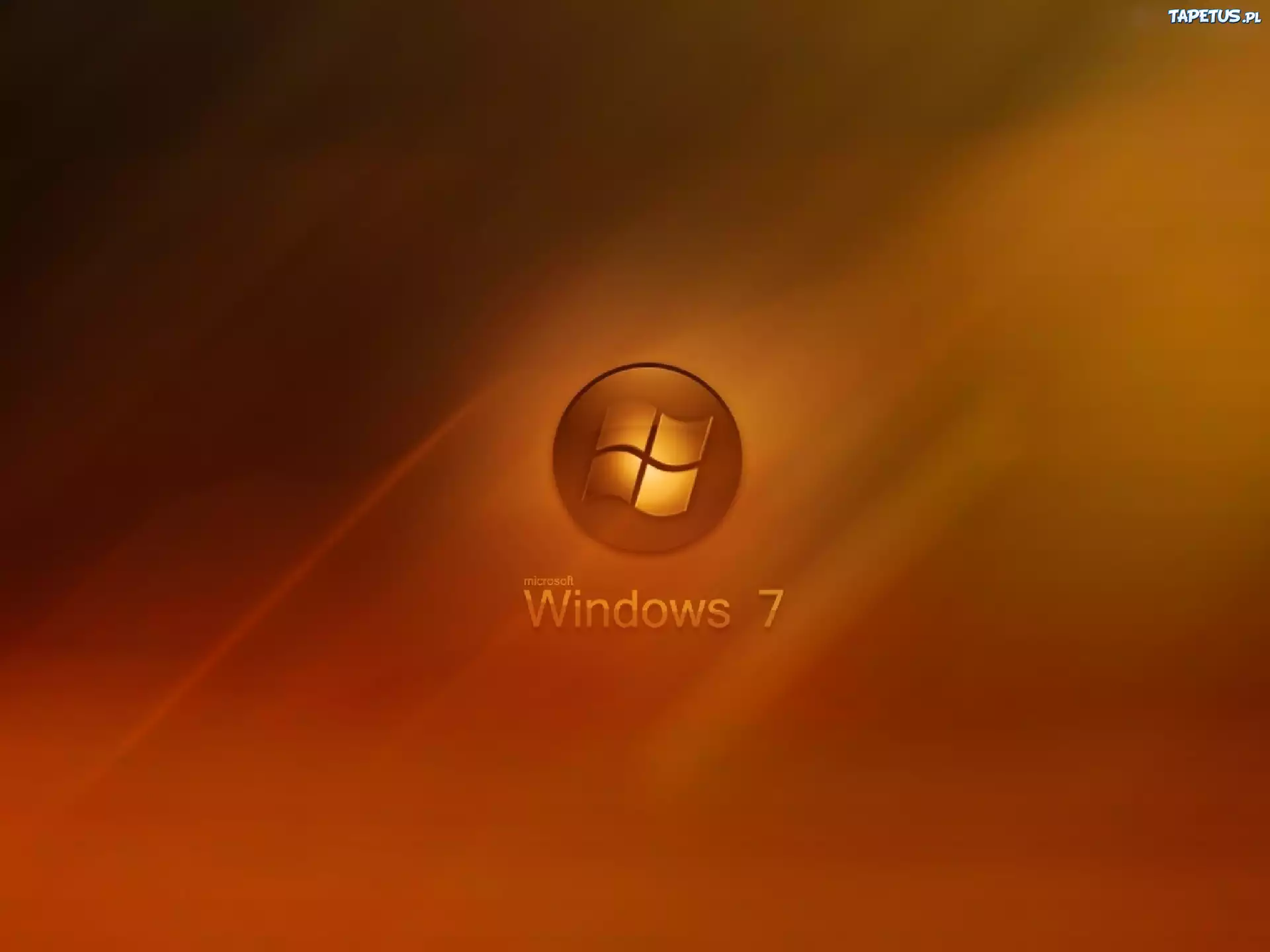 Windows 7, Logo, Pomarańcz