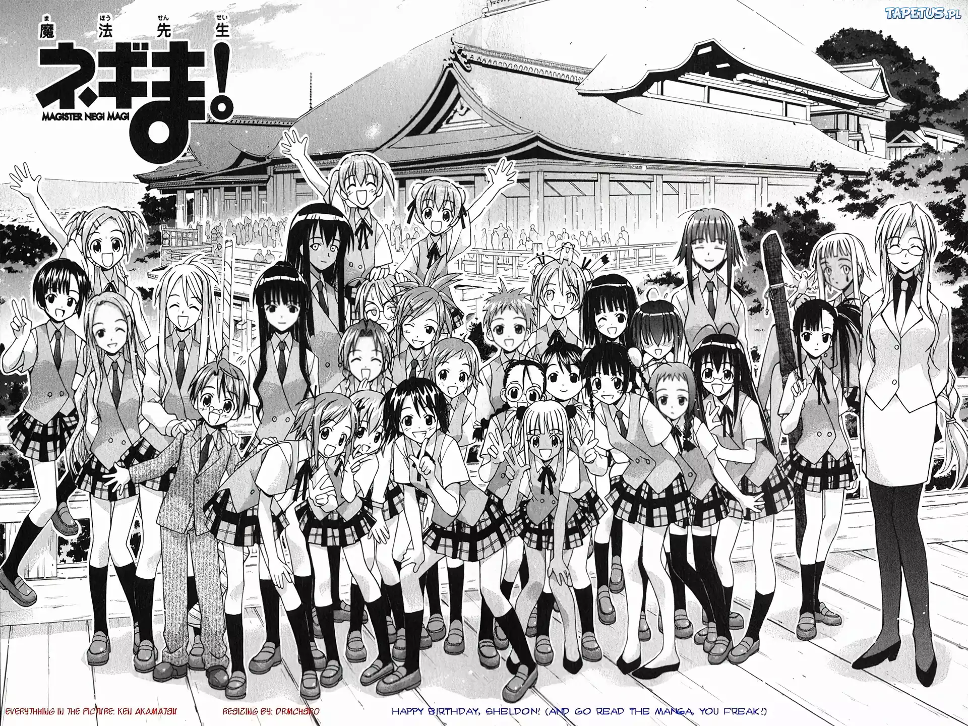 Mahou Sensei Negima, szkoła, kobieta, dzieci, dziewczynki