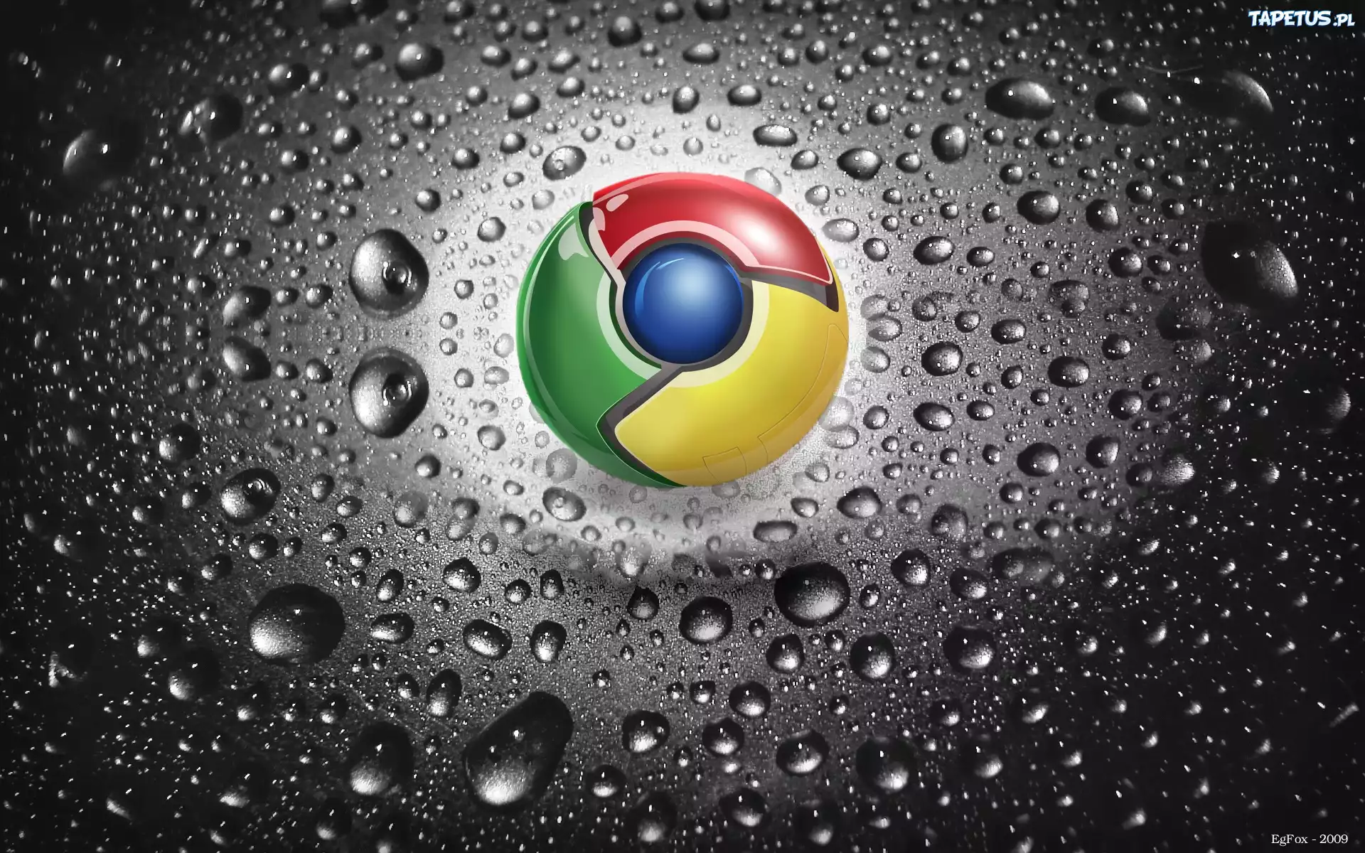 Chrome, Logo, Krople