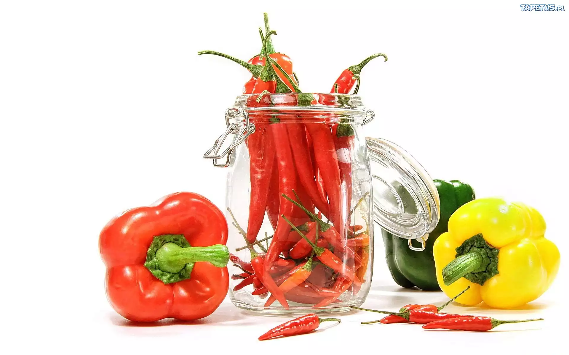 Różne, Papryki, Chilli, Słoik