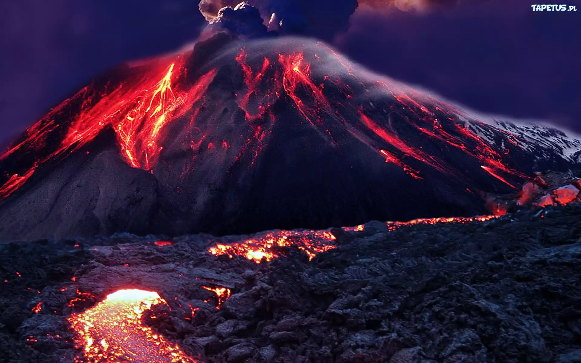 Erupcja, Wulkanu, Lawa