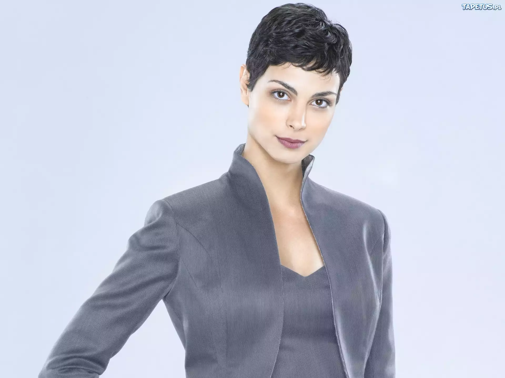 Piękna, Morena Baccarin, Szary, Żakiet