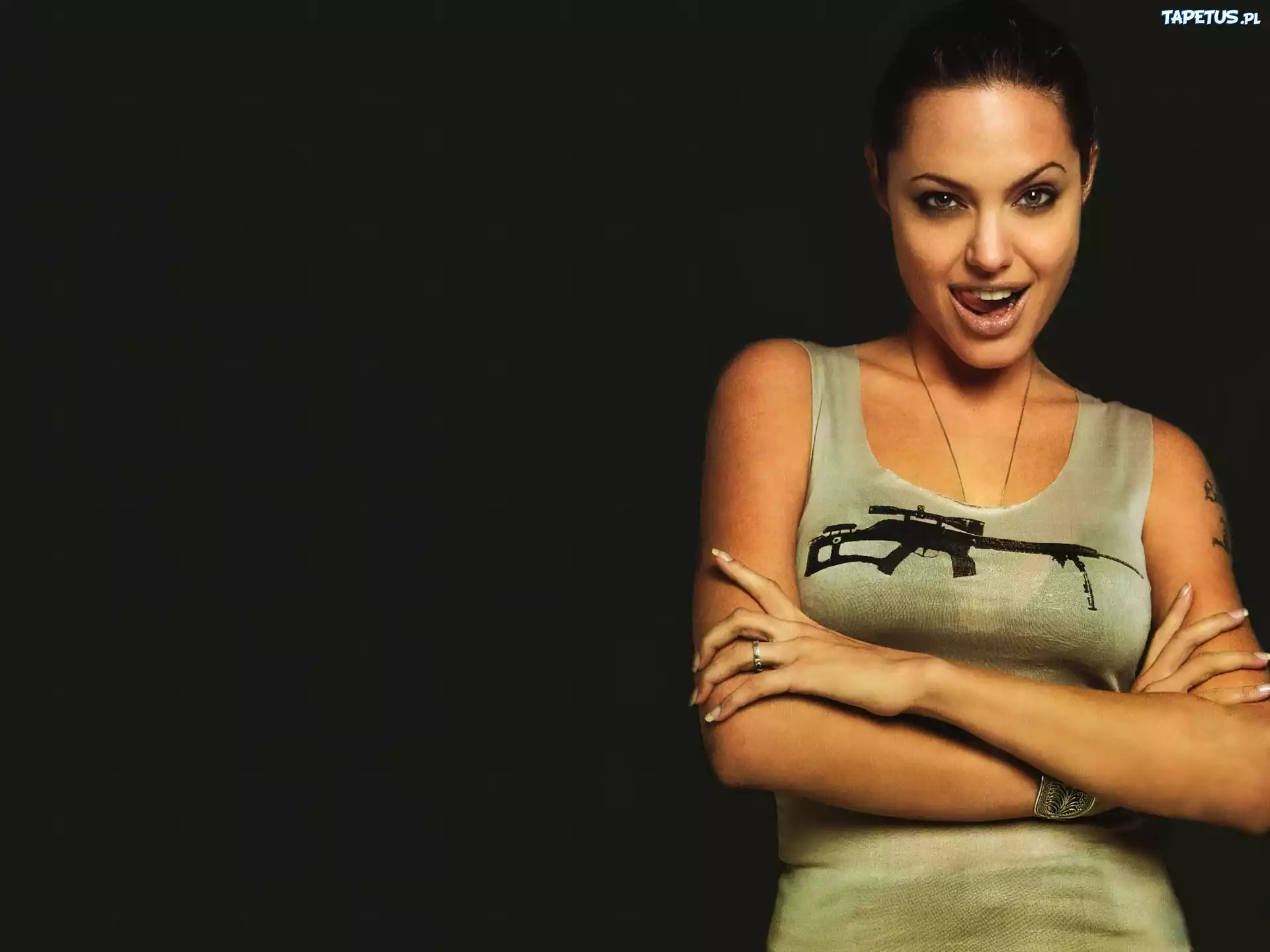 Angelina Jolie, Bluzeczka, Spojrzenie
