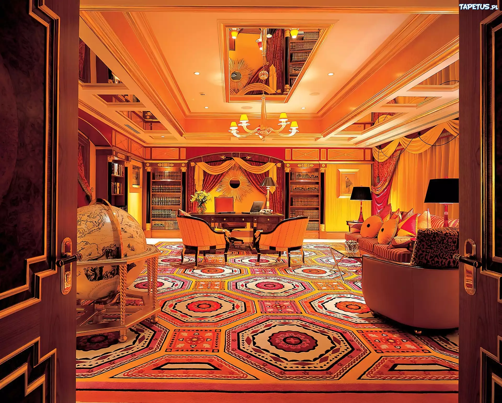 Hotel, Royal, Dubaj, Luksus, Dywan, Fotele, Biurko