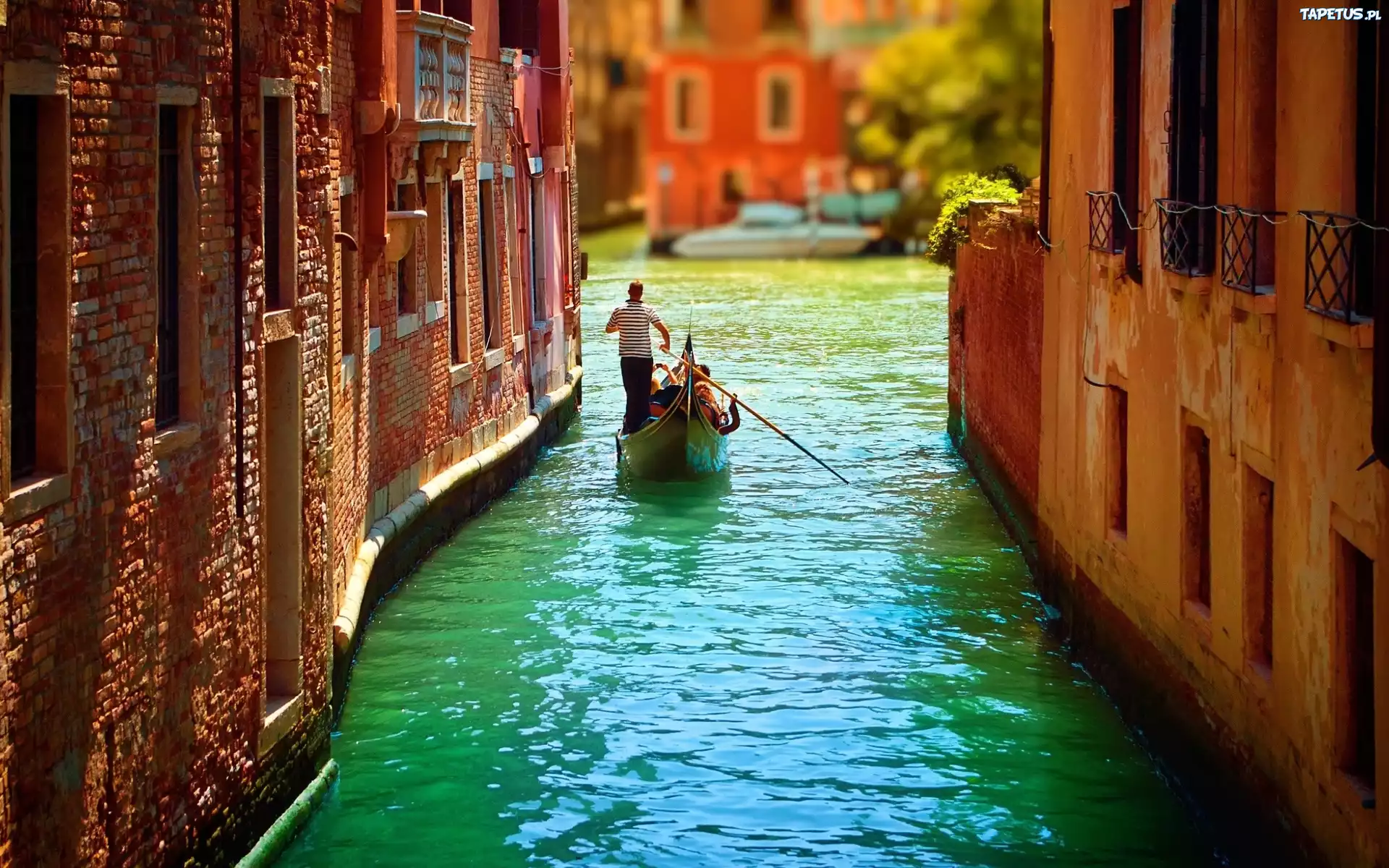 Wenecja, Gondola, Kanał, Domy