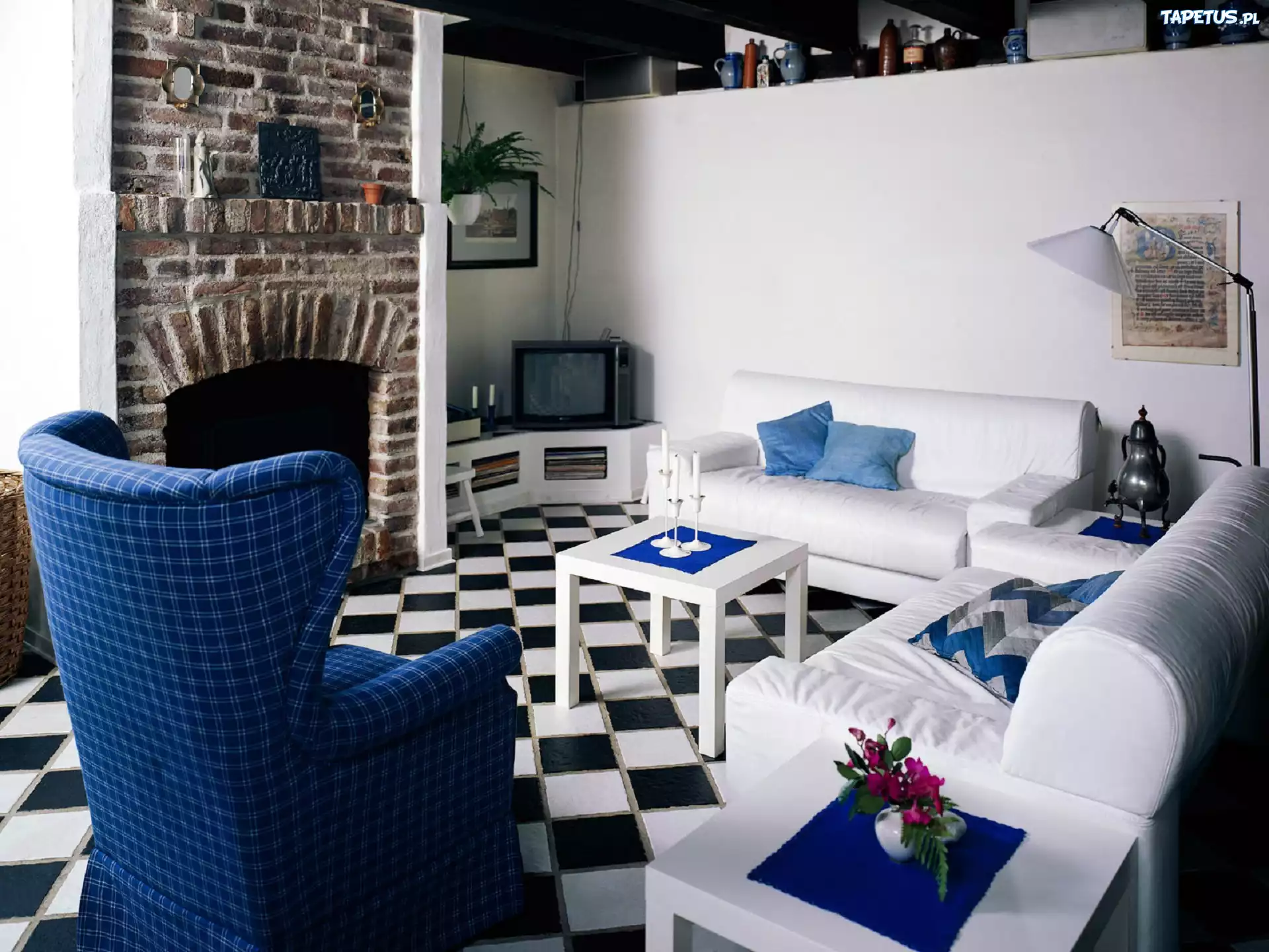 Salon, Kominek, Fotel