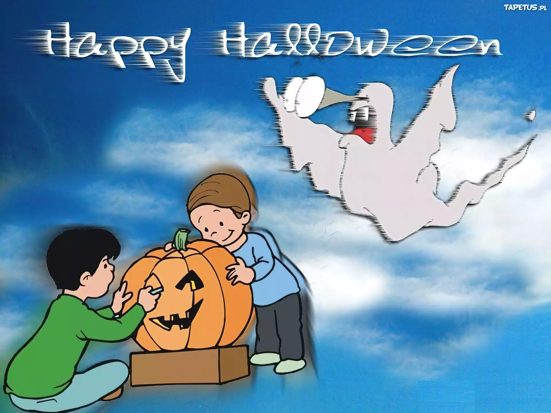 Halloween,duch , dzieci