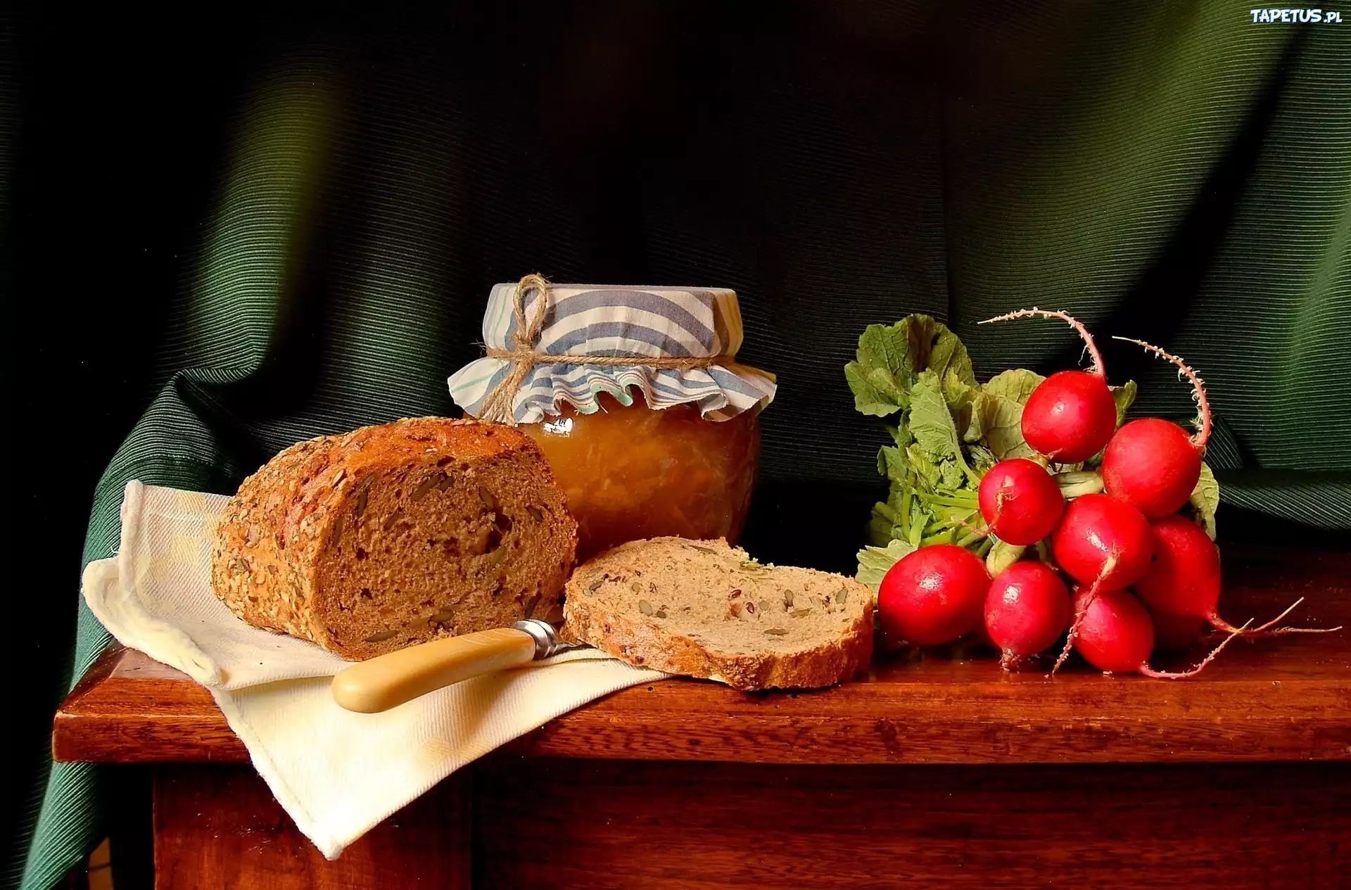 Dżem, Chleb, Rzodkiewki