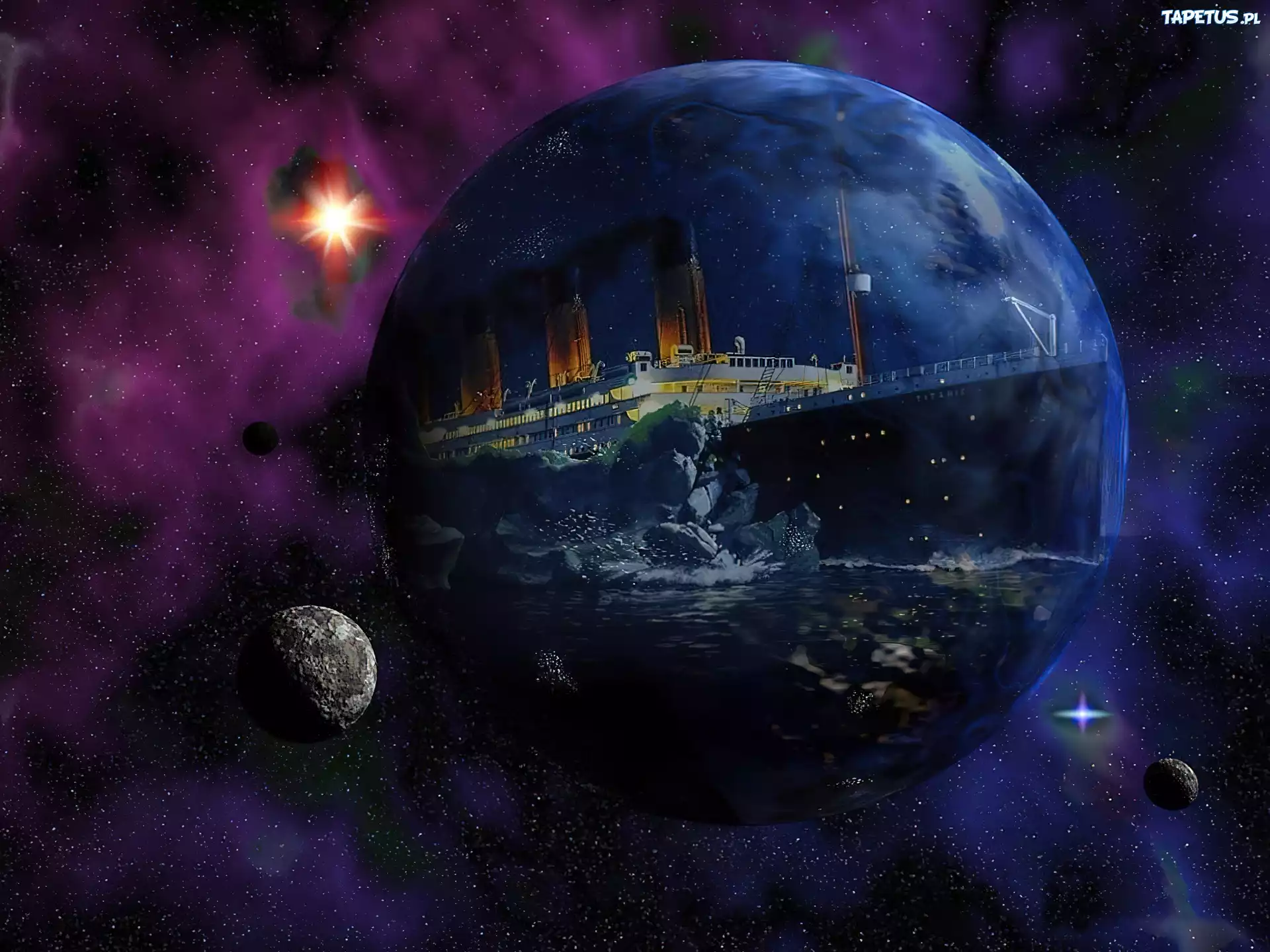 Titanic, Kosmos, Planety