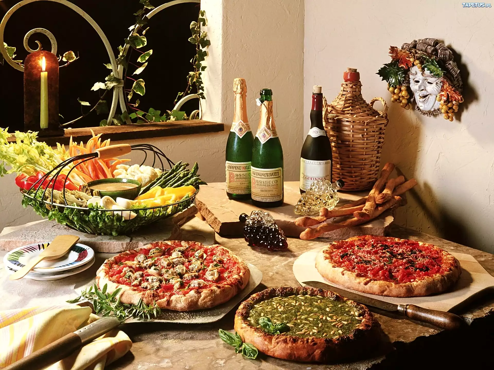 Pizza, Wina, Dodatki