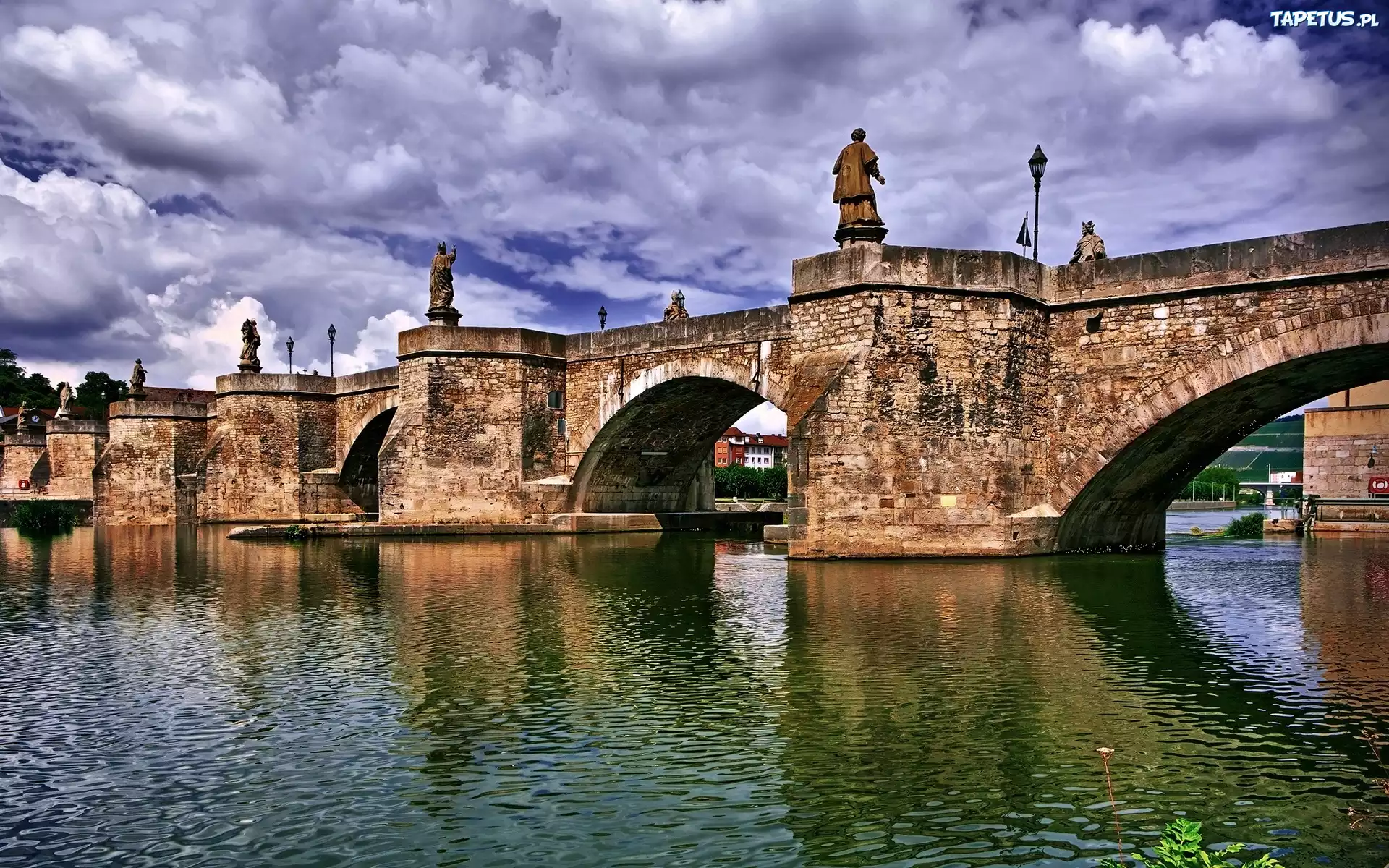 Alte Mainbrücke, Men, Bawaria, Niemcy