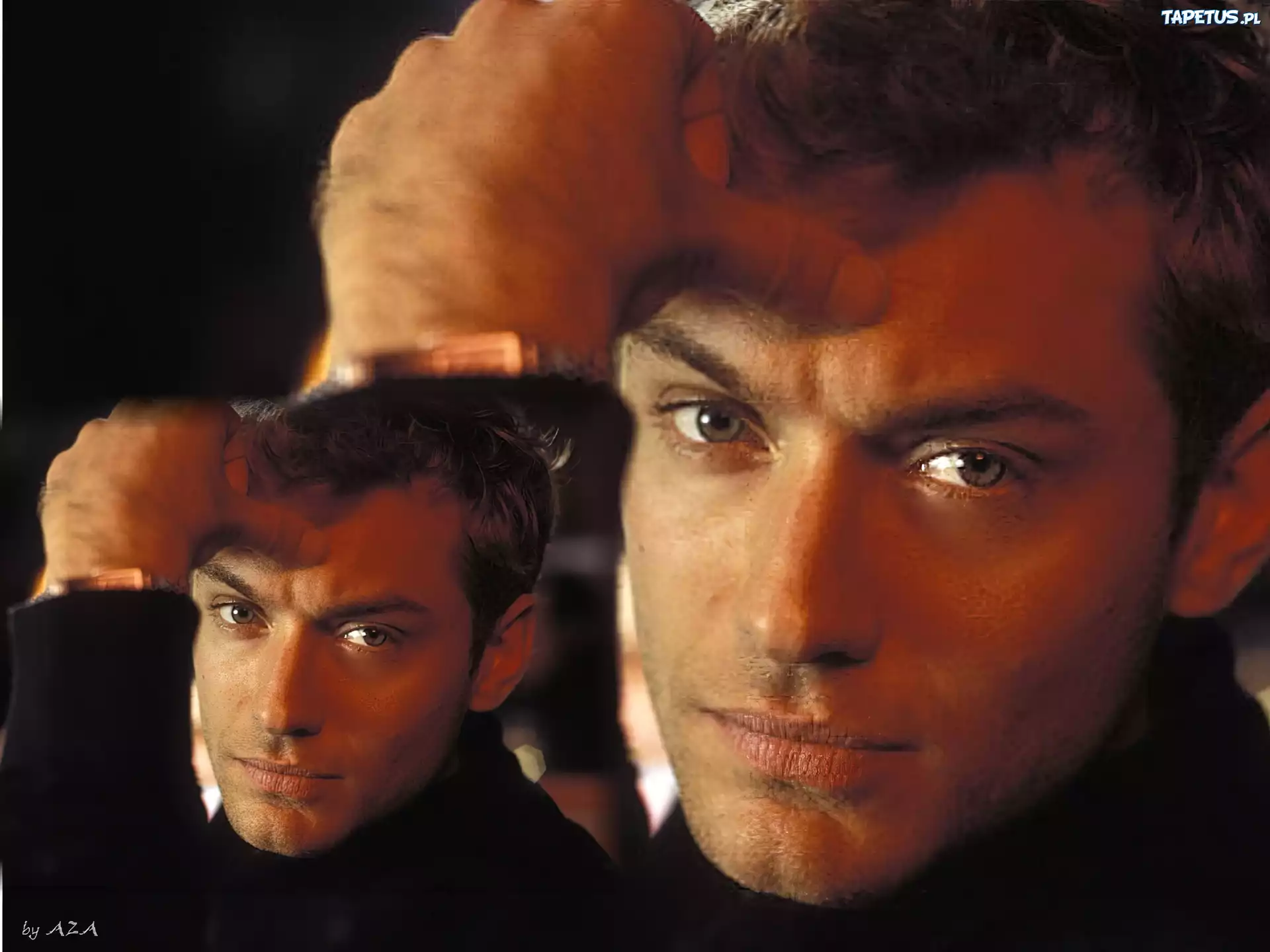 Jude Law,czarny strój