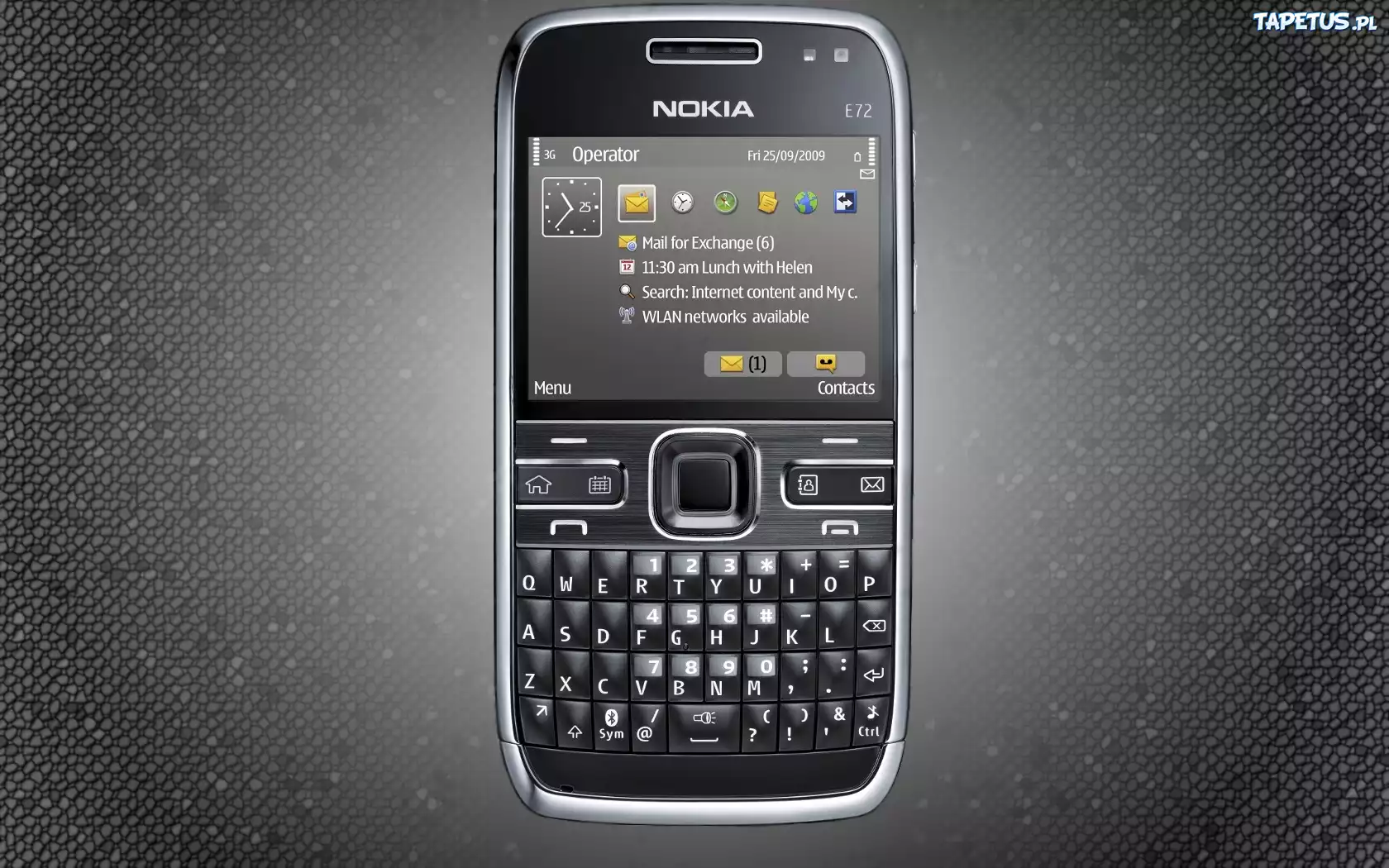 Nokia E72, Czarna, QWERTY