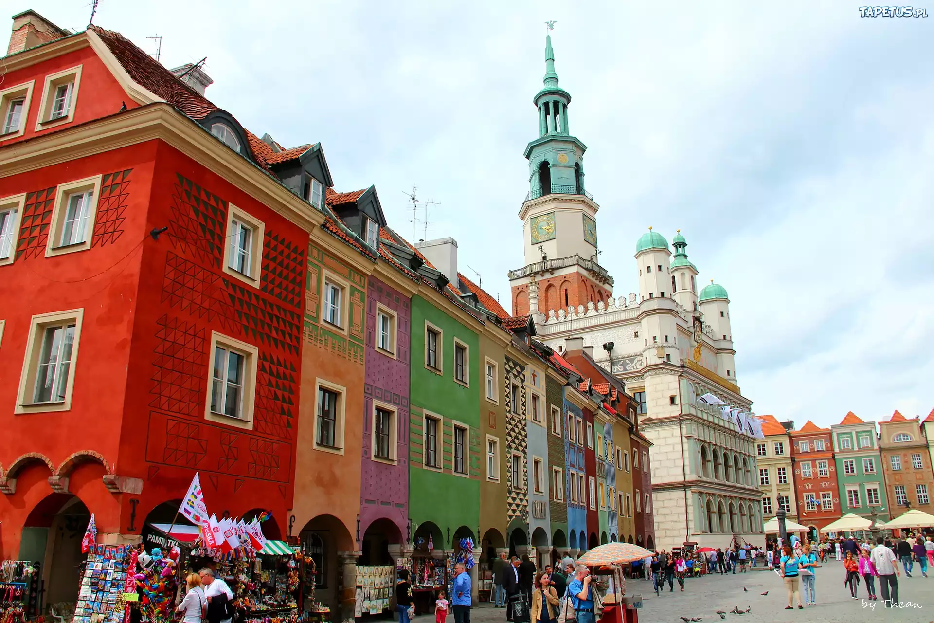 Kolorowe, Kamieniczki, Ratusz, Poznań, Polska