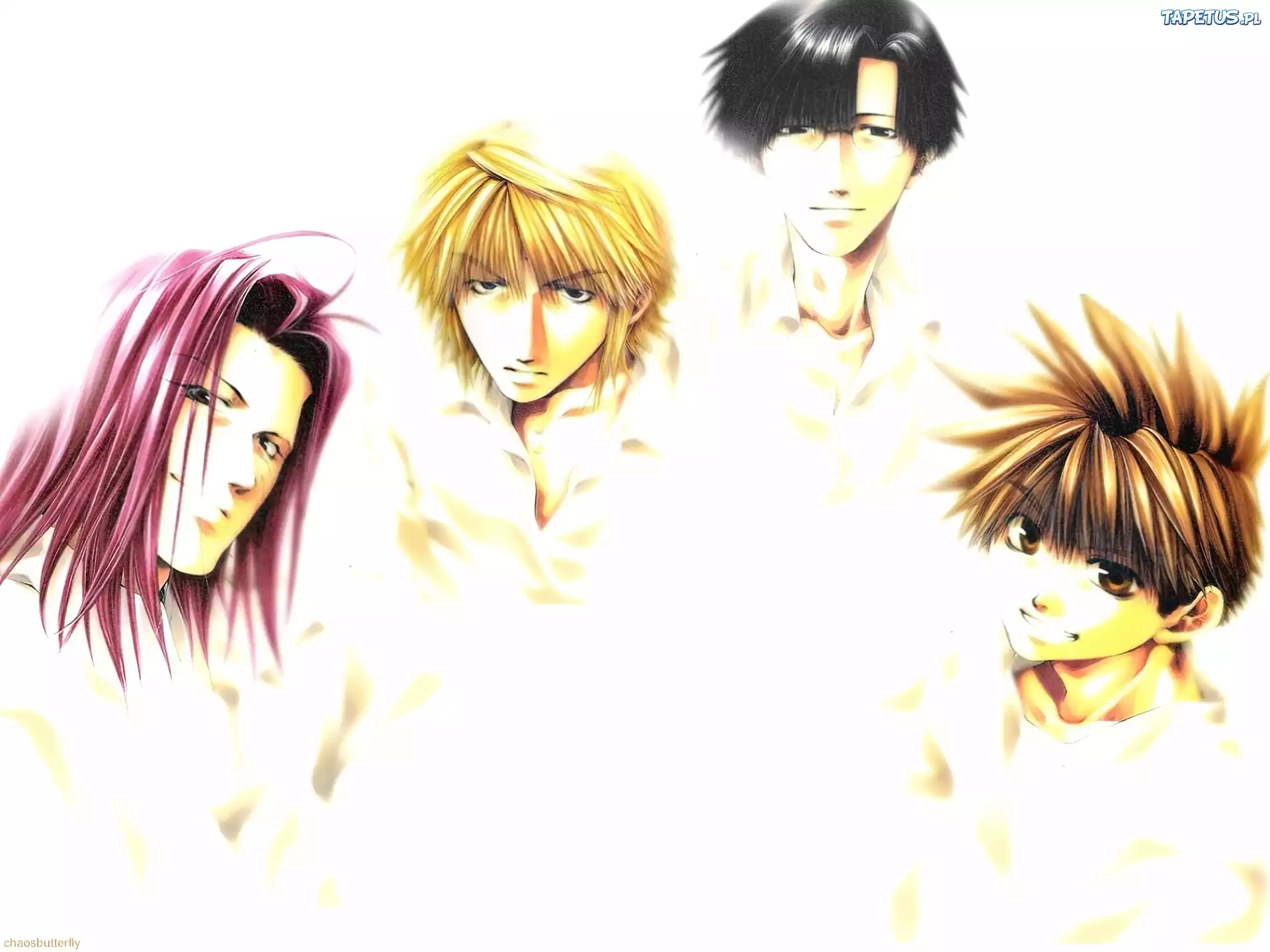 Saiyuki, ludzie, twarze, okulary