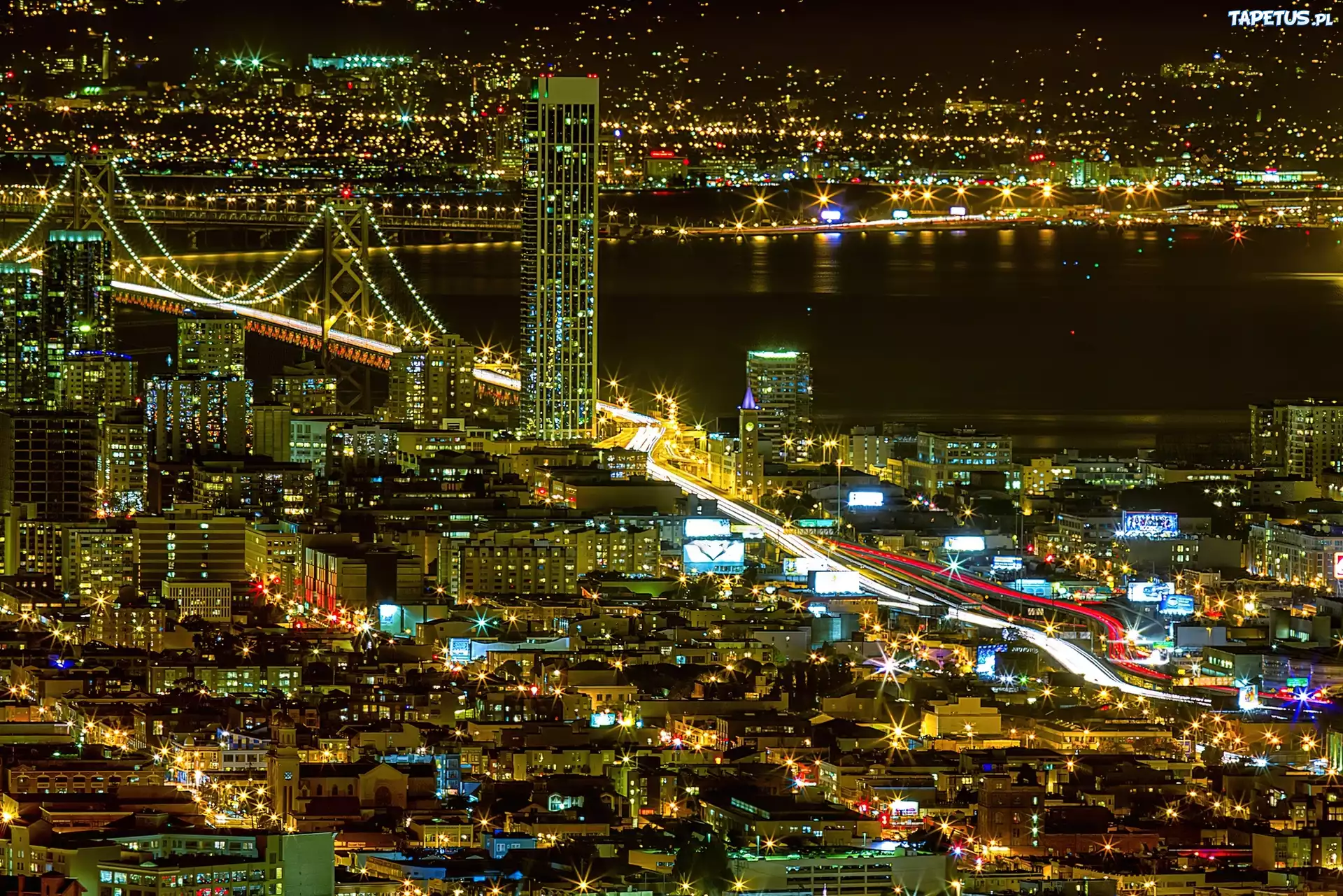 San Francisco, Panorama, Nocą